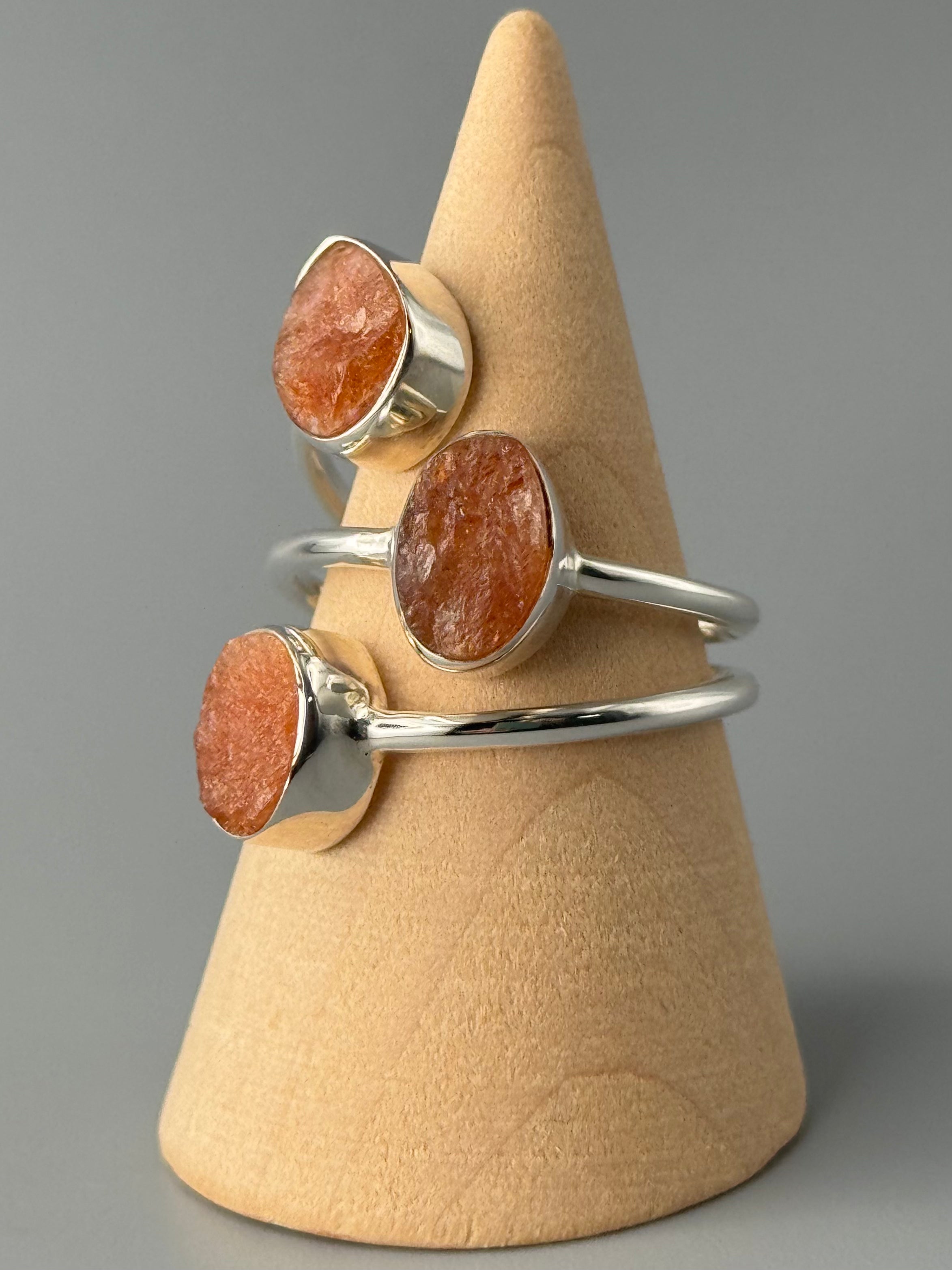 •SUNSTONE - ORBITAL• adjustable silver ring