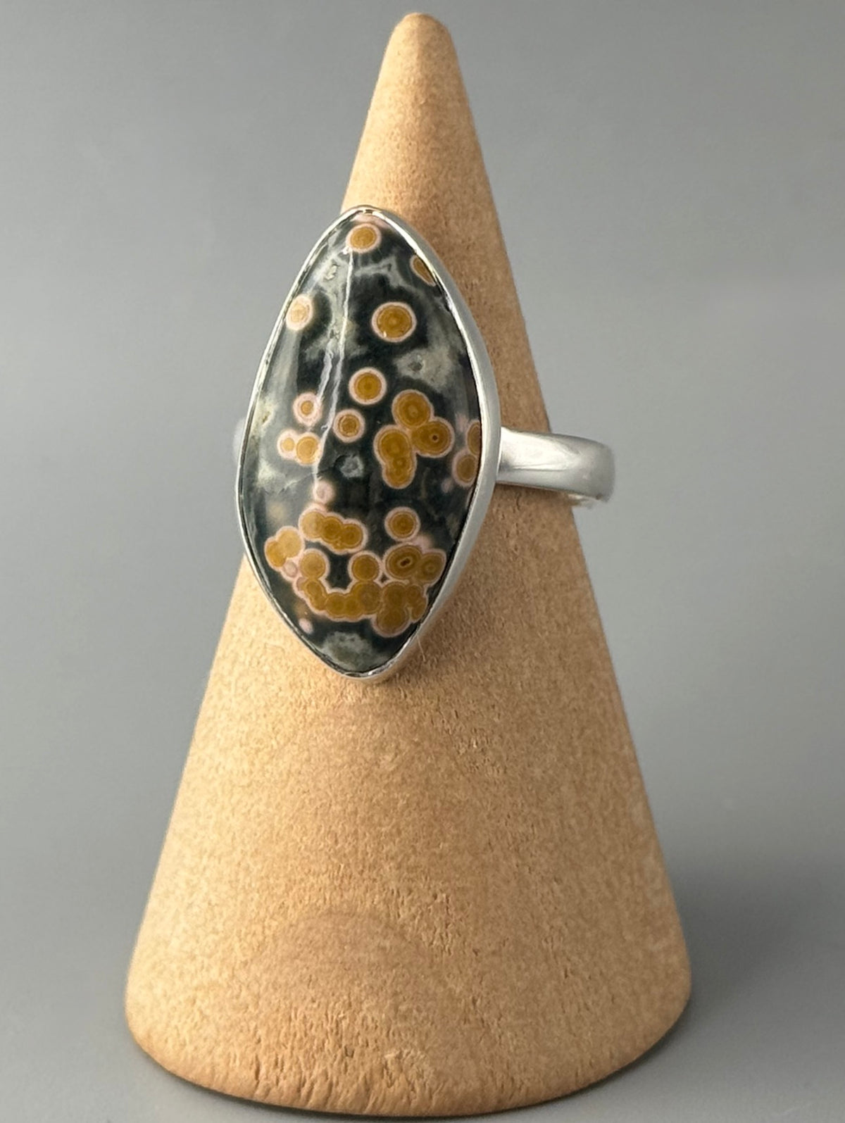 •OCEAN JASPER - MEDIUM FREEFORM• sterling silver ring (size 7)