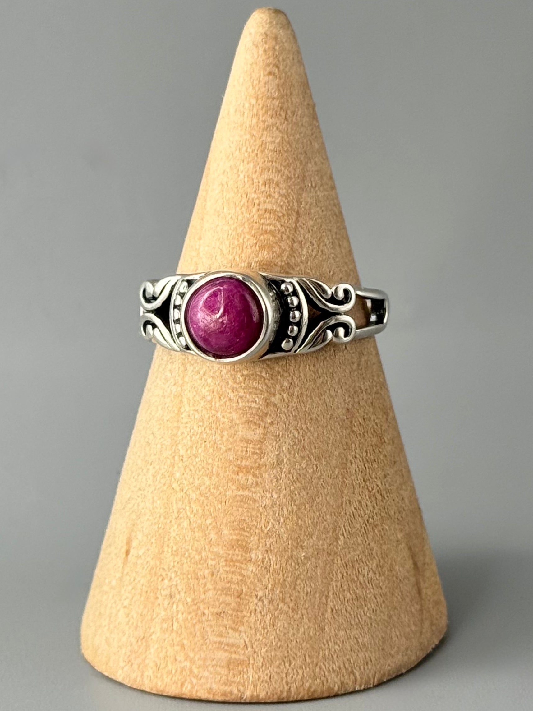 •RUBY - ADORNED• sterling silver ring (various sizes)