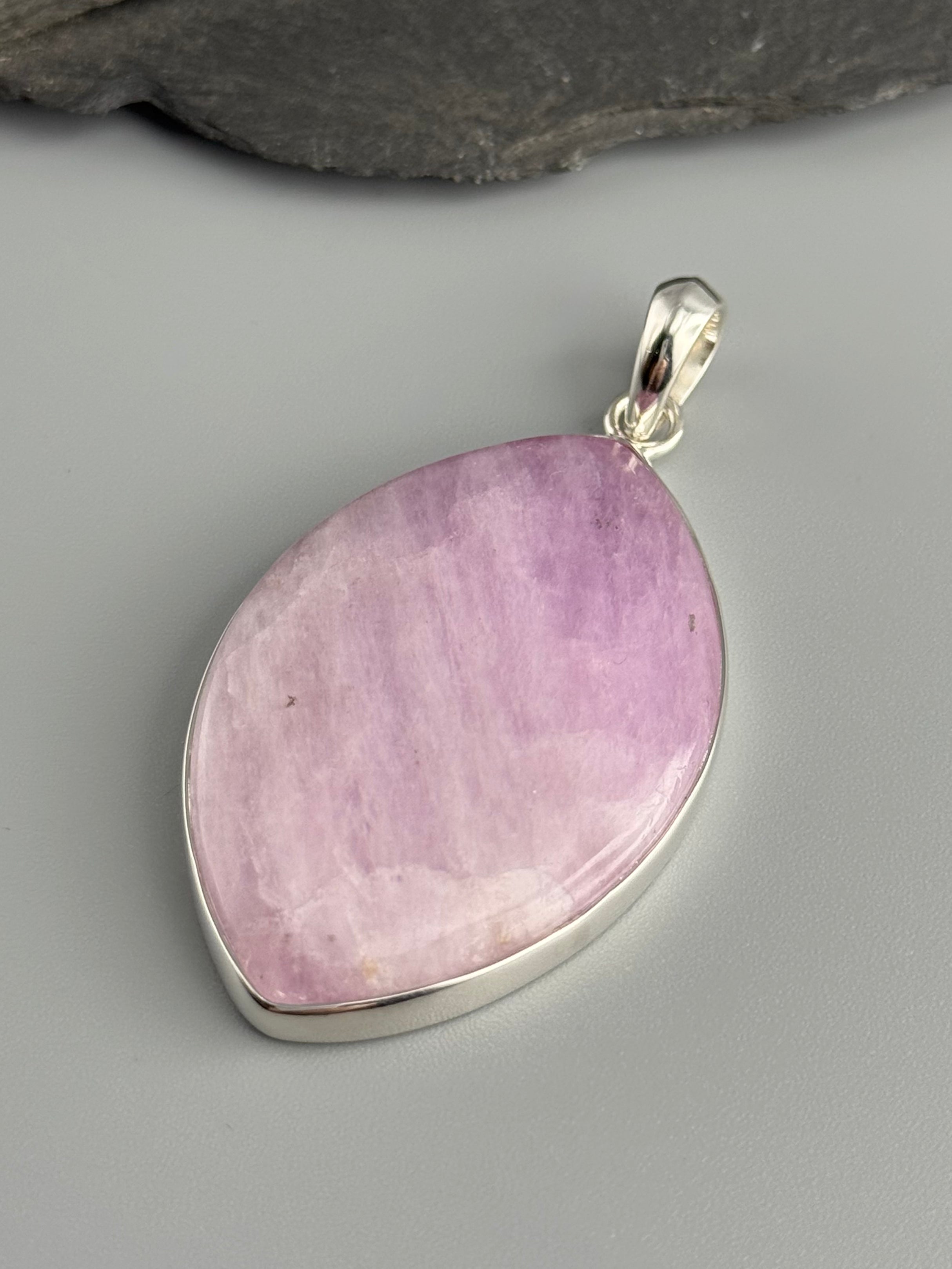 •KUNZITE - MARQUISE• sterling silver pendant