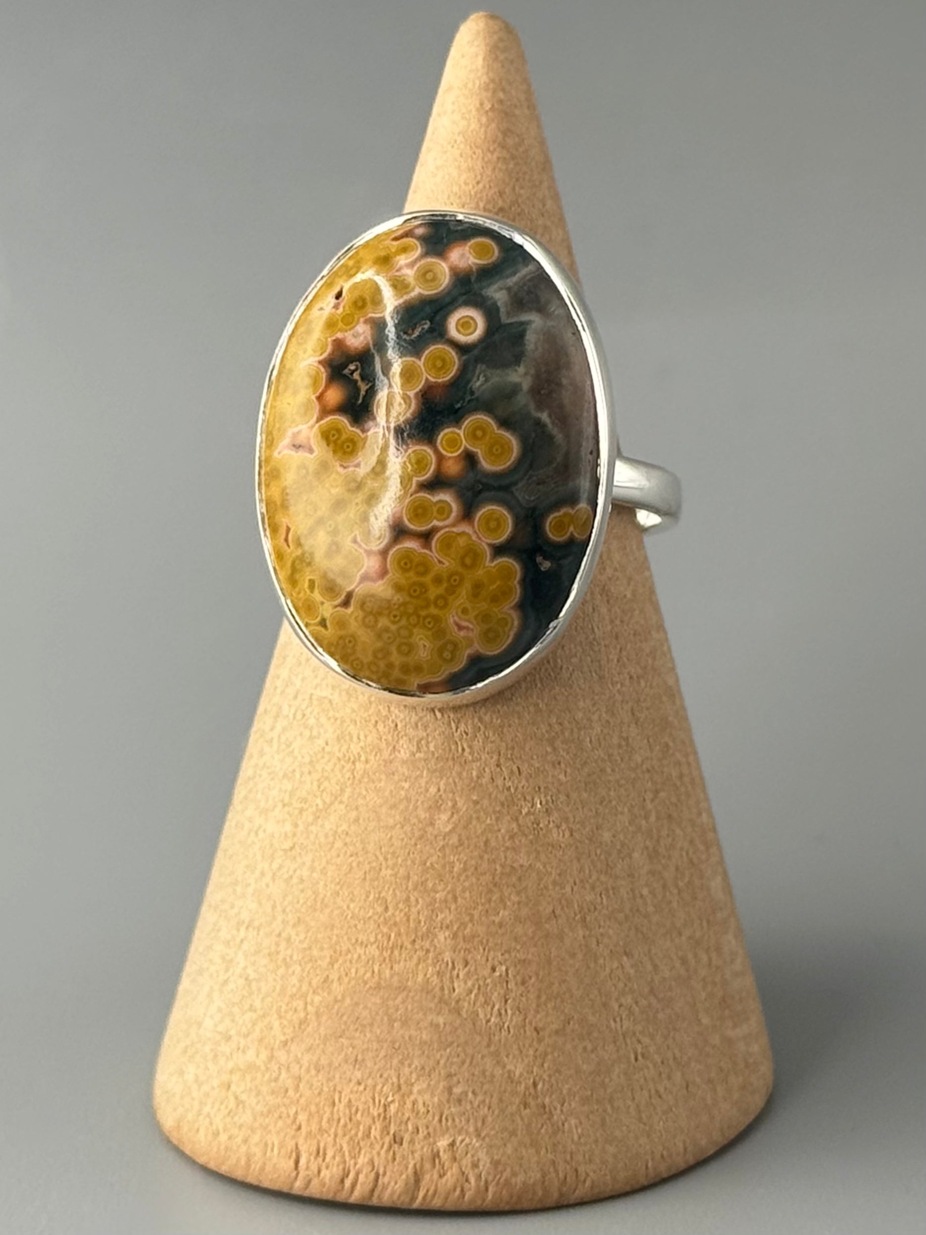 •OCEAN JASPER - MEDIUM OVAL• sterling silver ring (various sizes)