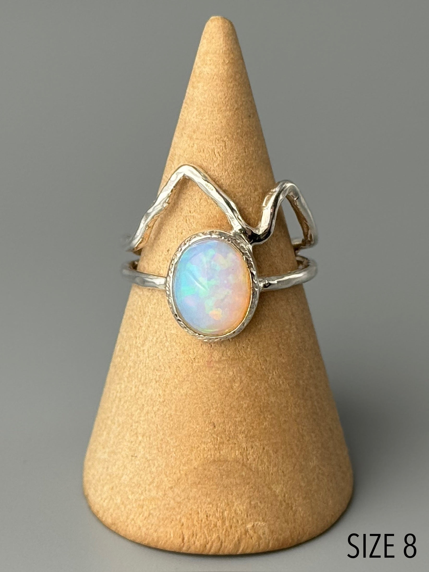 •ETHIOPIAN OPAL - RIDGELINE• silver ring (various sizes)