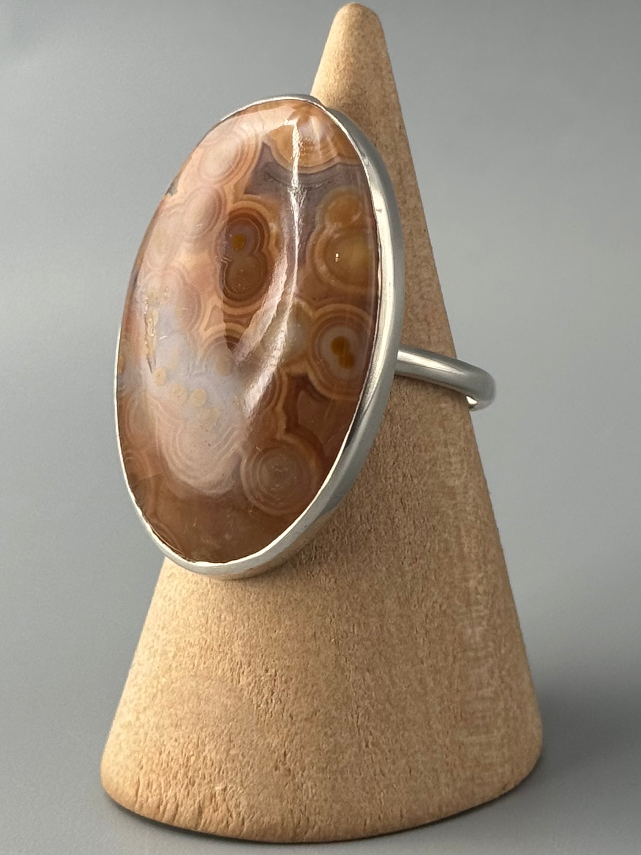 •OCEAN JASPER - LARGE OVAL• sterling silver ring (size 8)