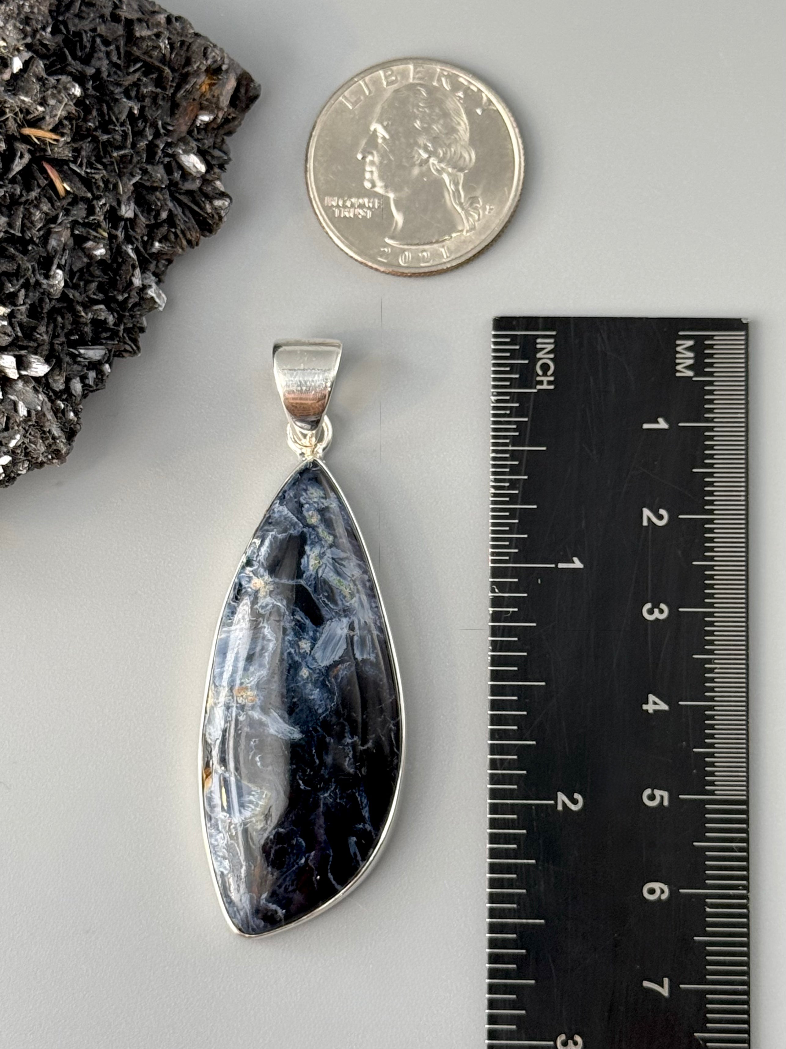 •PIETERSITE FREEFORM• sterling silver pendant