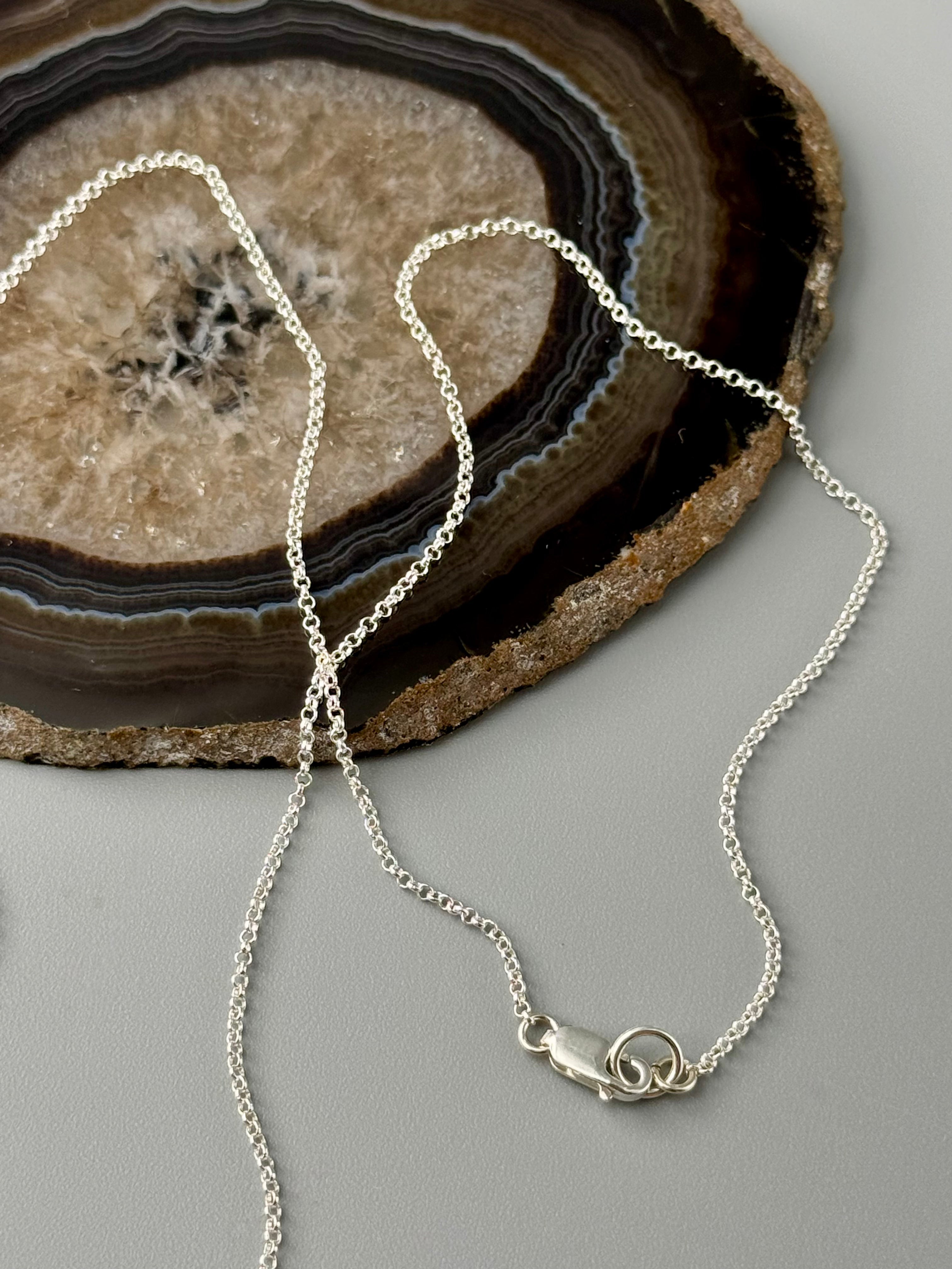 •CREST• obsidian + silver necklace (various lengths)