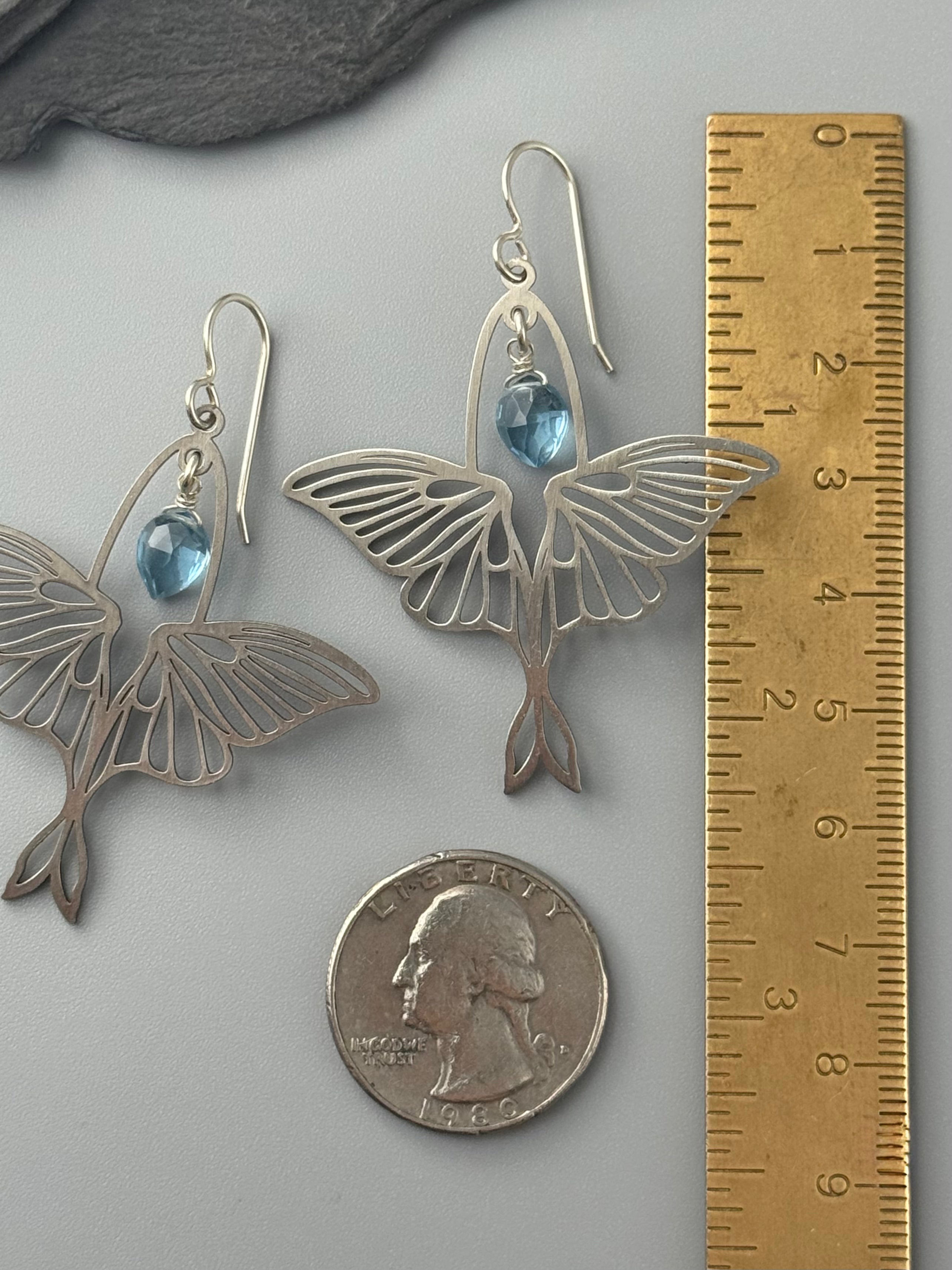 •ACTIAS• blue quartz + silver earrings