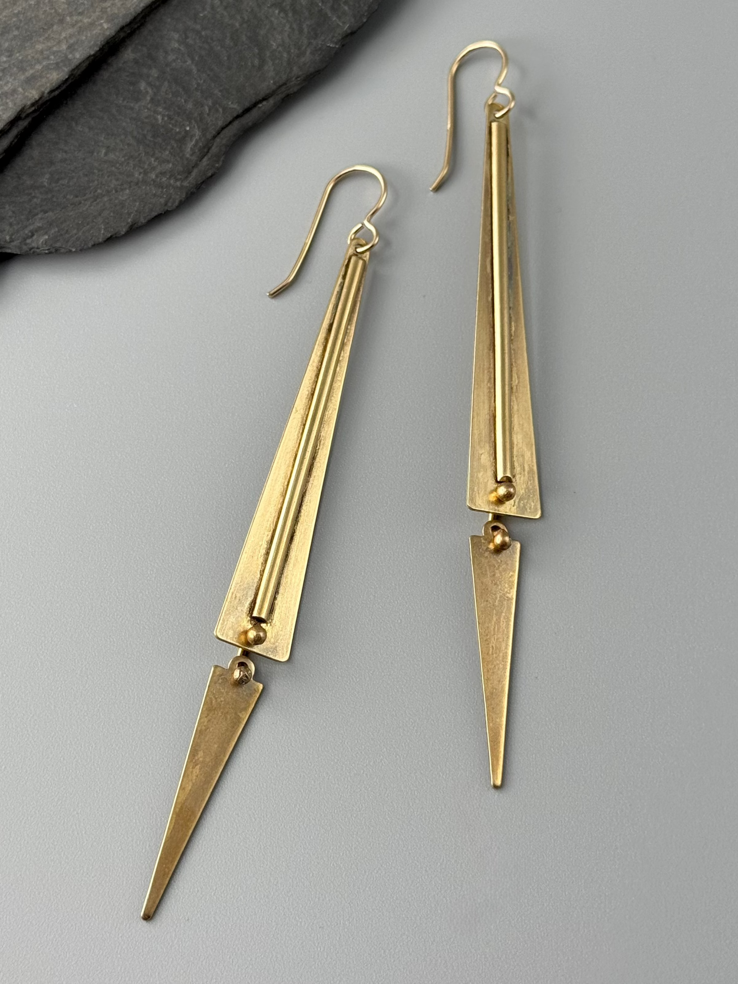 •SEEKER• gold dangle earrings