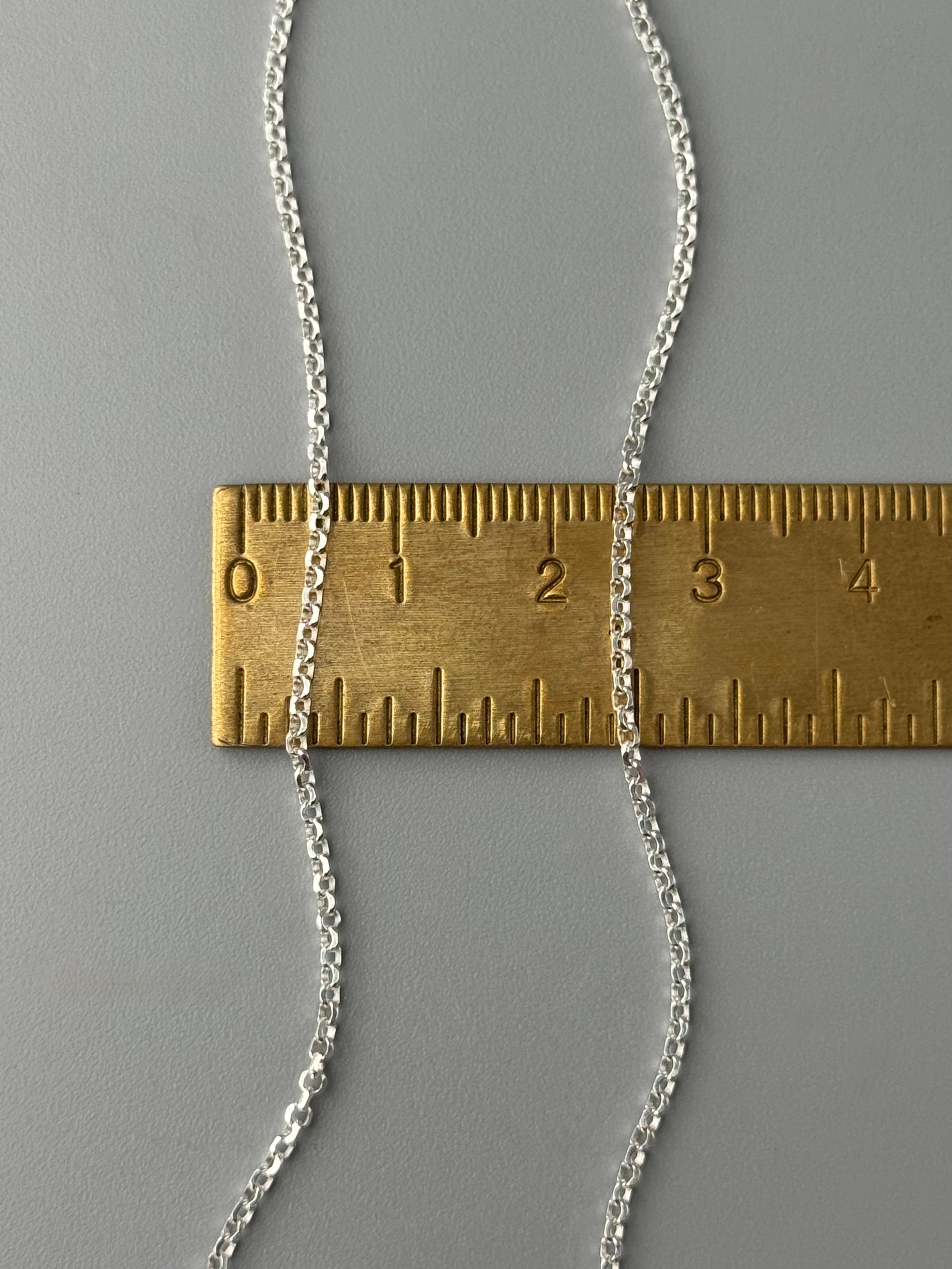 •MEDIUM DIAMOND CUT ROLO• sterling silver chain