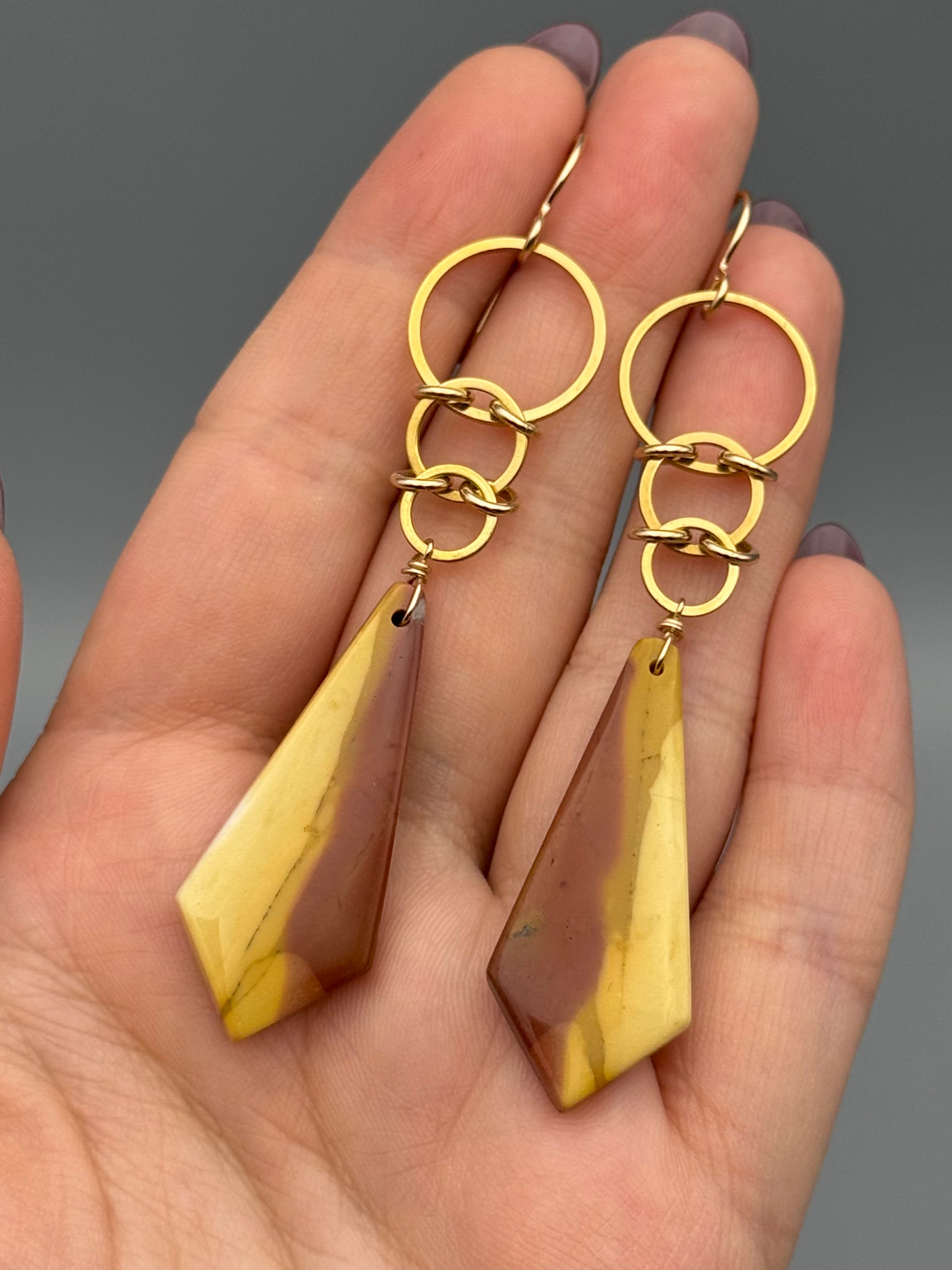 •EOWYN• mookaite jasper kite + gold earrings