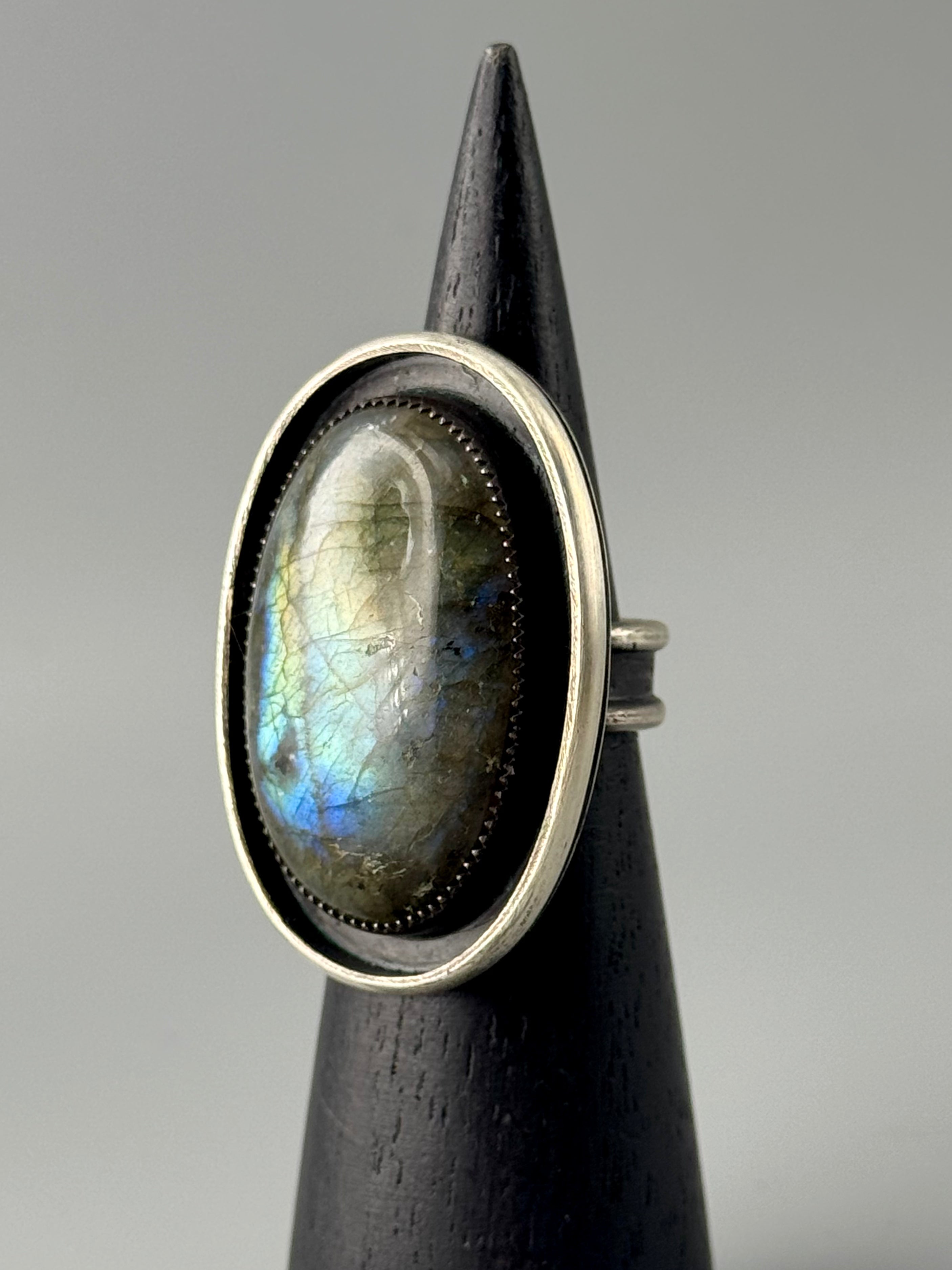 •CENOTE• labradorite + silver ring (size 8.75)
