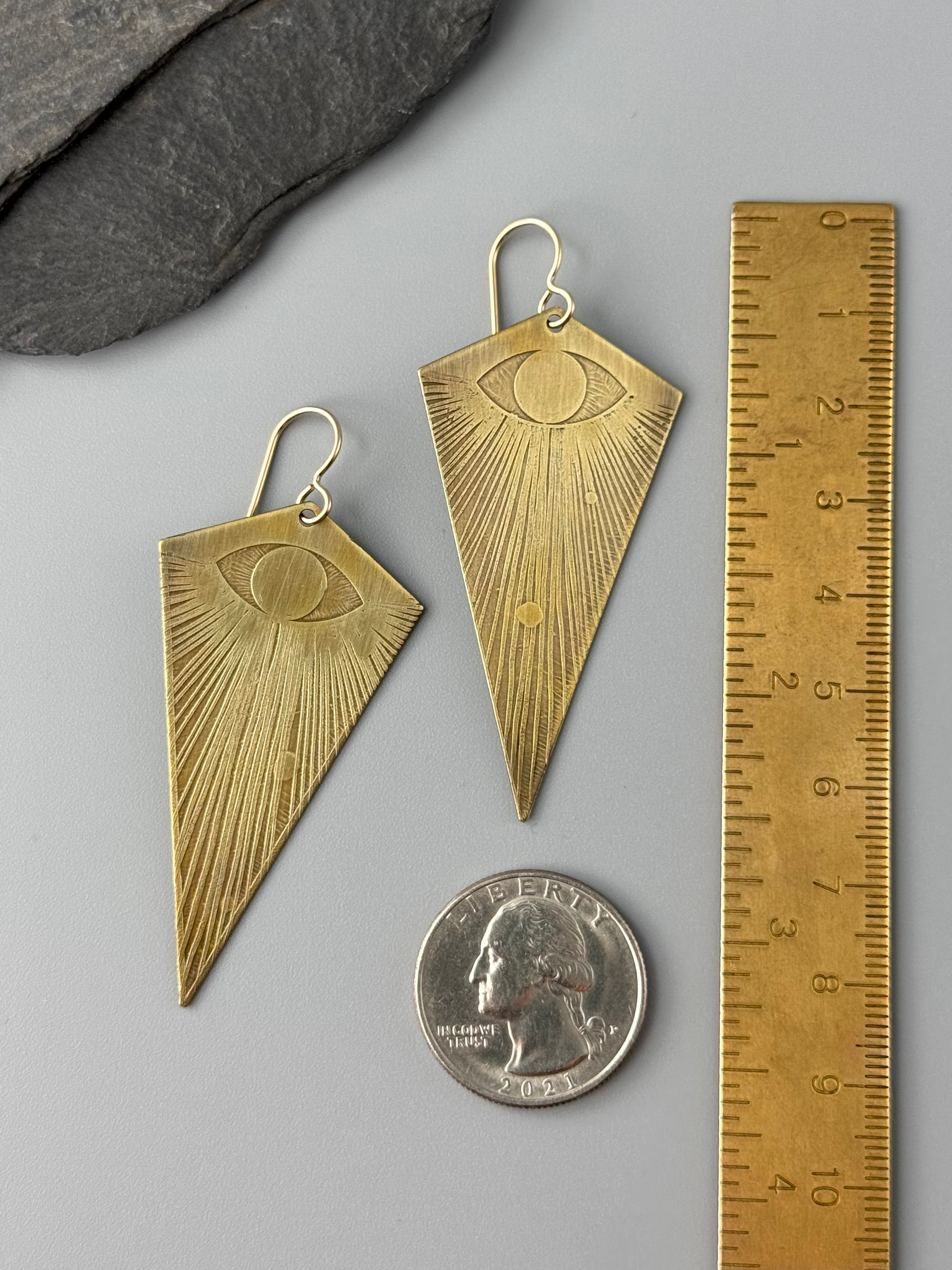 •VISION• gold dangle earrings