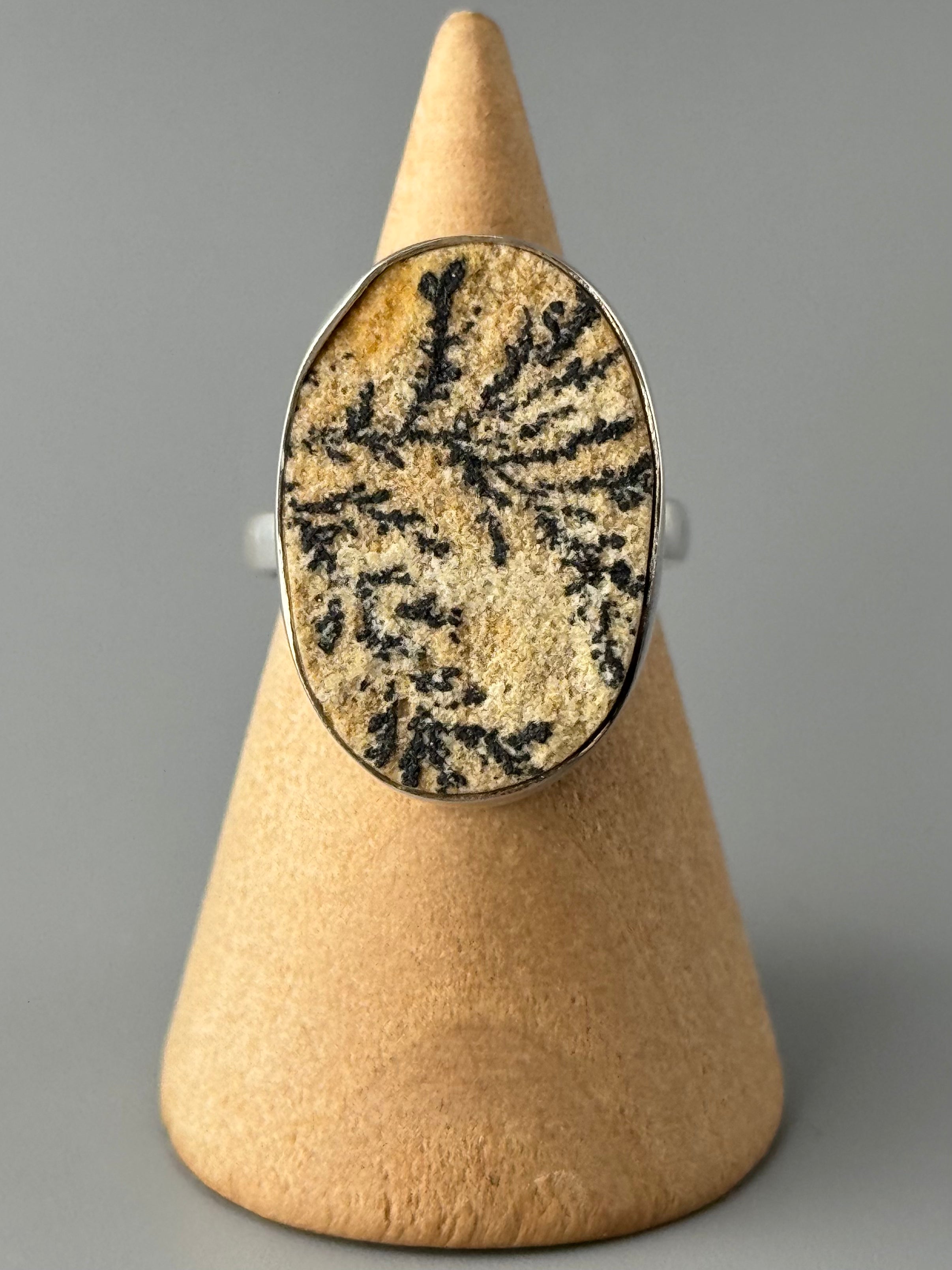 •DENDRITIC SANDSTONE - OVAL• sterling silver ring (various sizes)