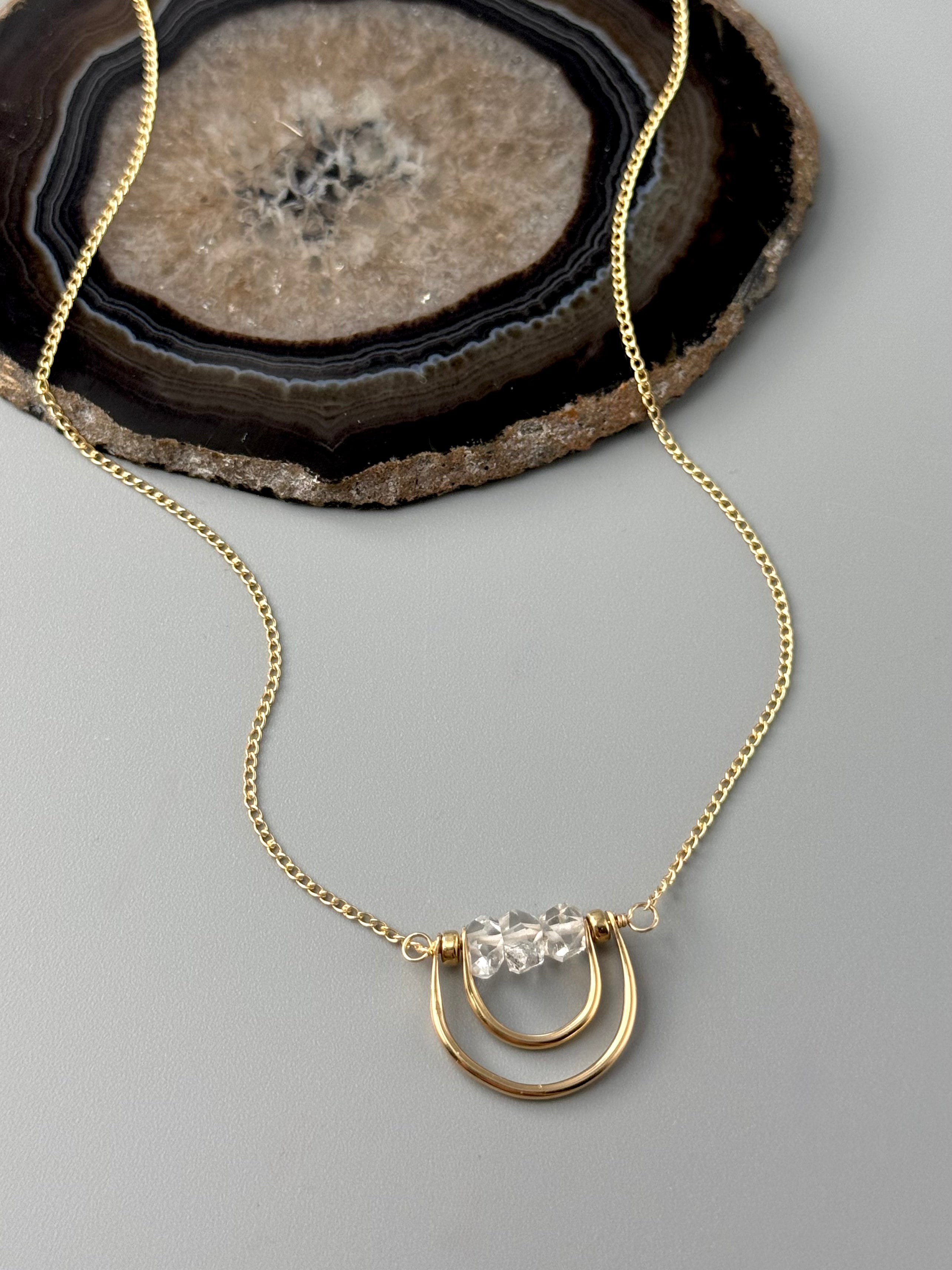 •AURORA• herkimer + gold necklace (various lengths)