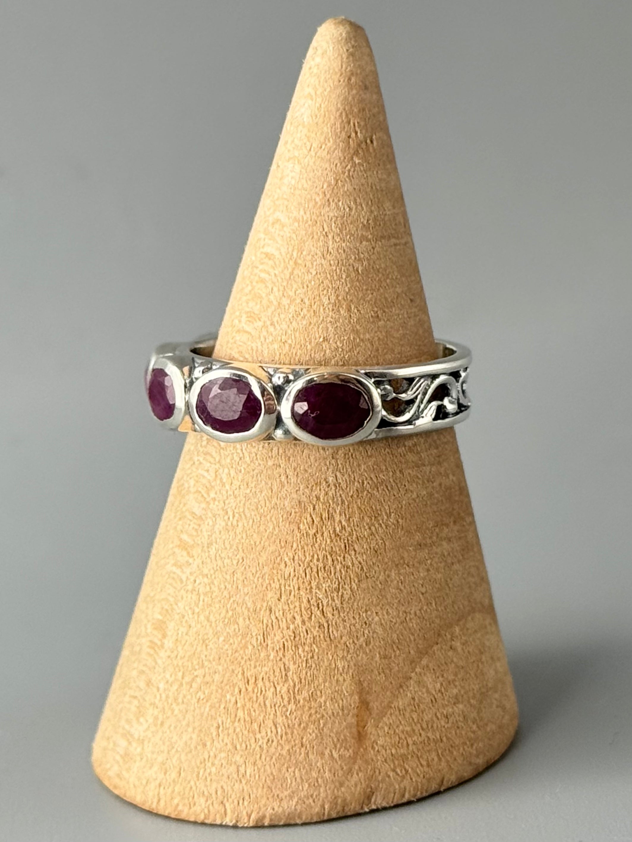 •RUBY - DIADEM• sterling silver ring (various sizes)
