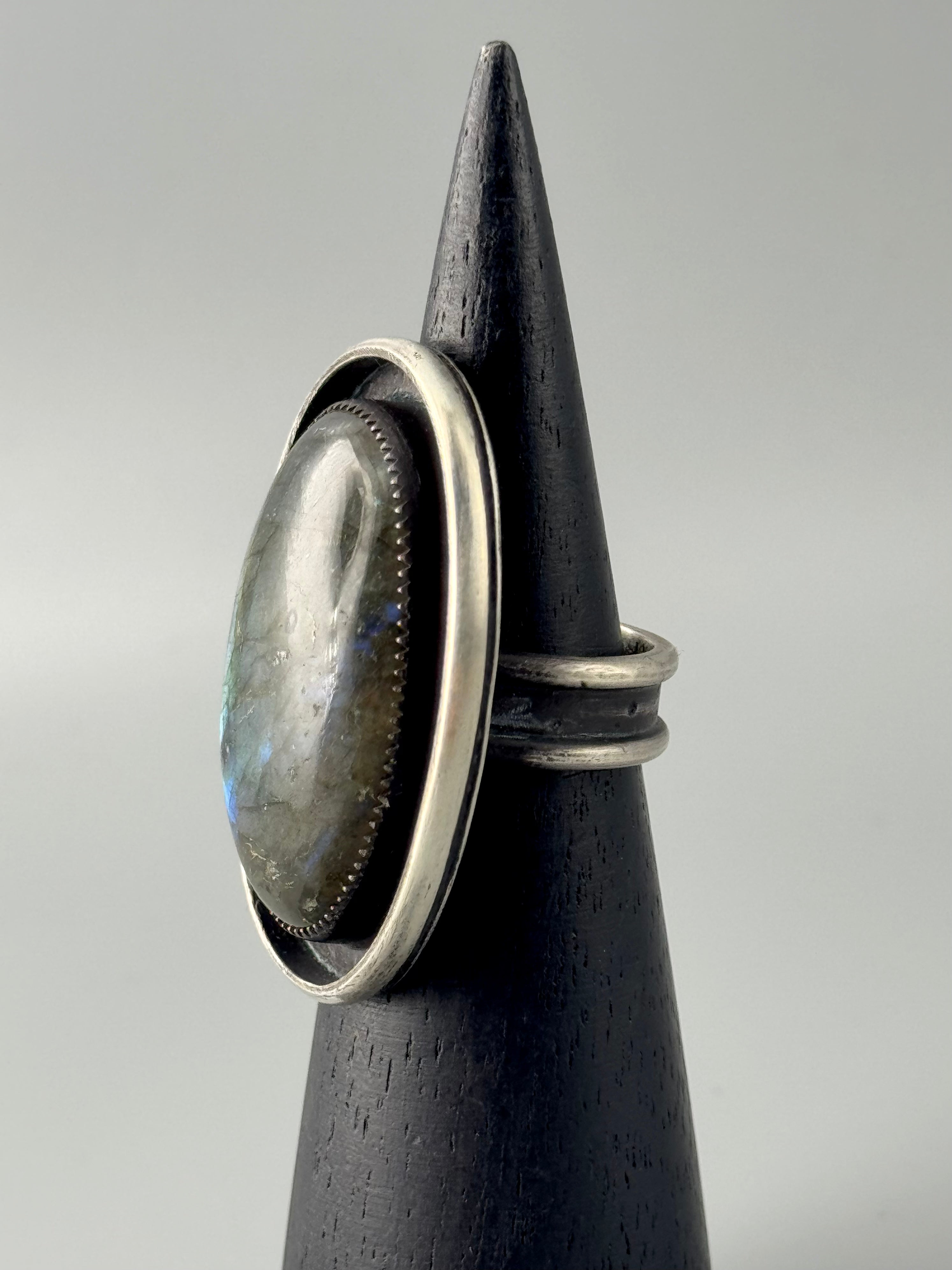 •CENOTE• labradorite + silver ring (size 8.75)