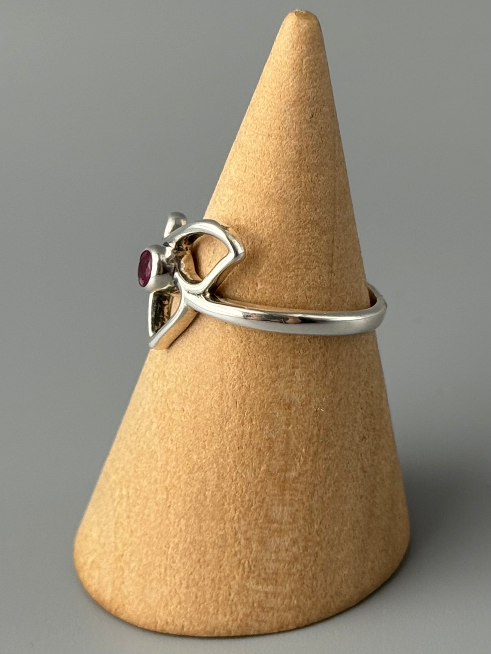 •RUBY - BUTTERFLY KISSES• silver ring (various sizes)