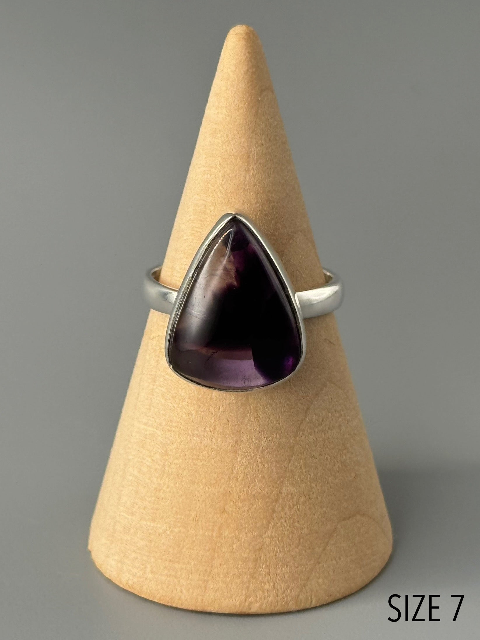 •SUPER SEVEN - TEAR• simple bezel silver ring (various sizes)