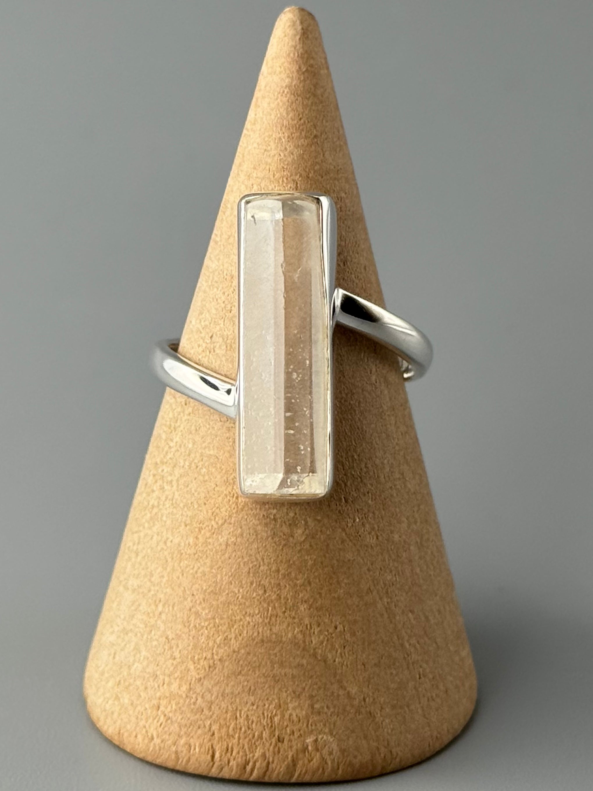 •LEMURIAN QUARTZ• simple bezel silver ring (various sizes)