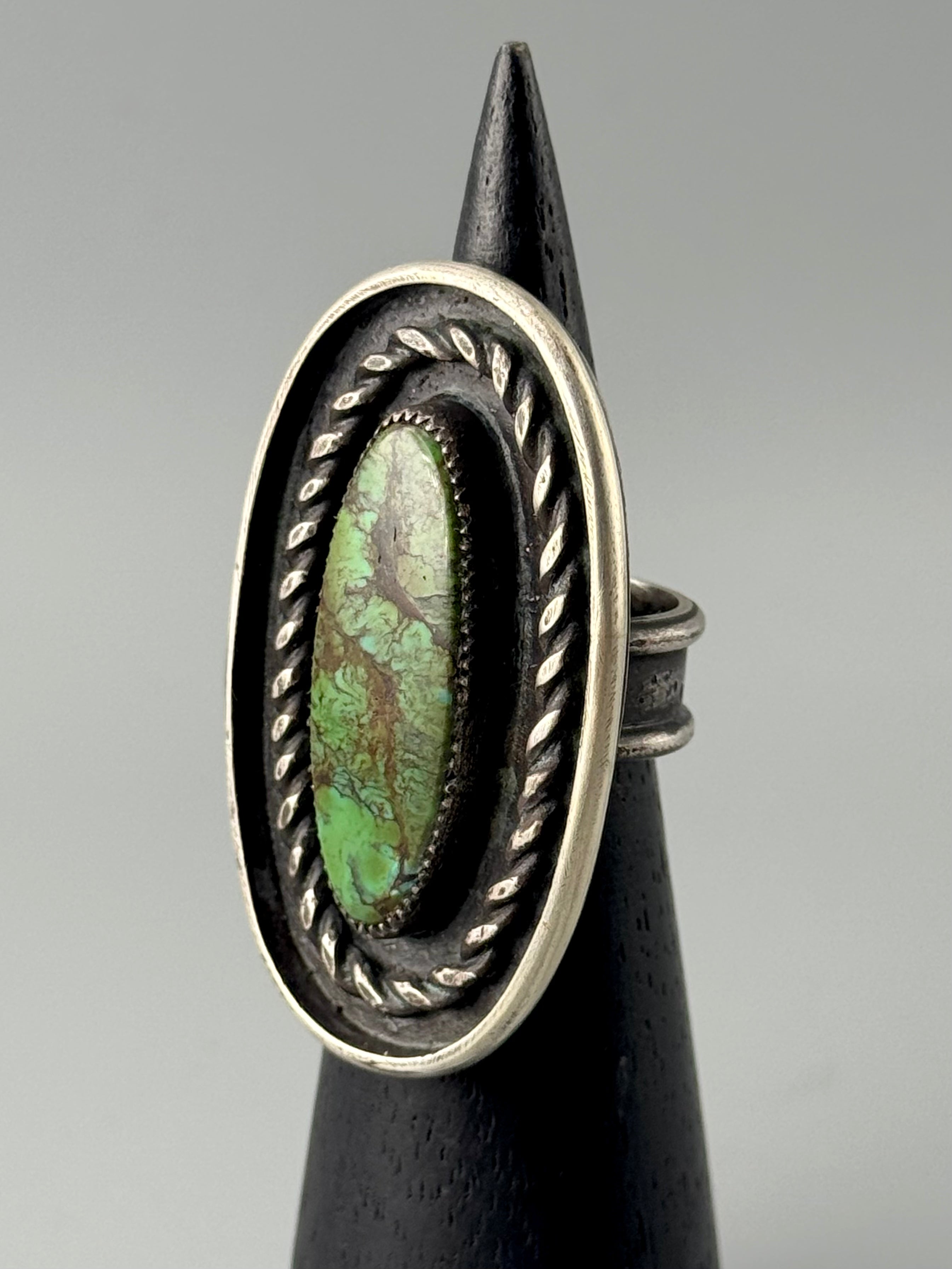 •LASSO• hubei turquoise + silver ring (size 8.75)