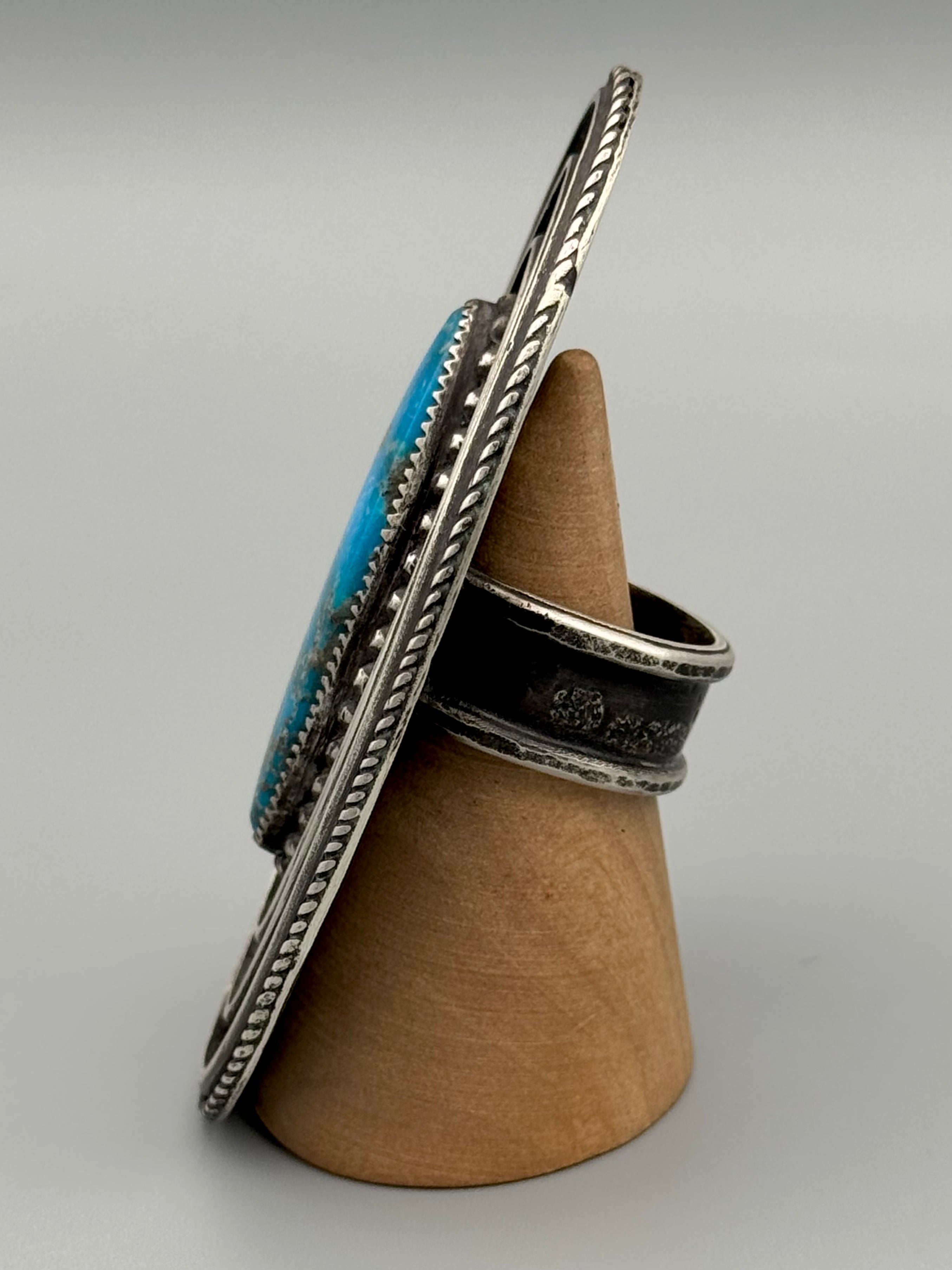•LASSO• turquoise + silver ring (size 7.5)