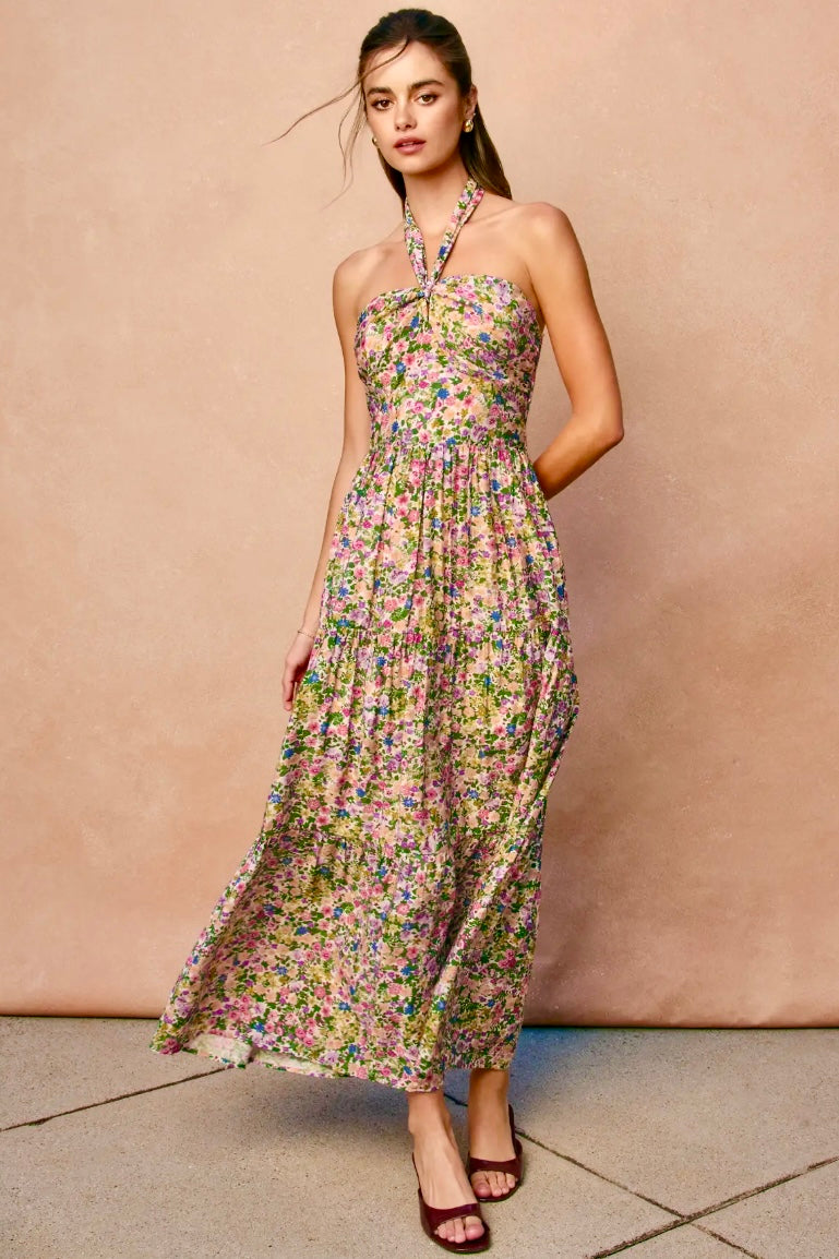 •DELIA• halter midaxi dress