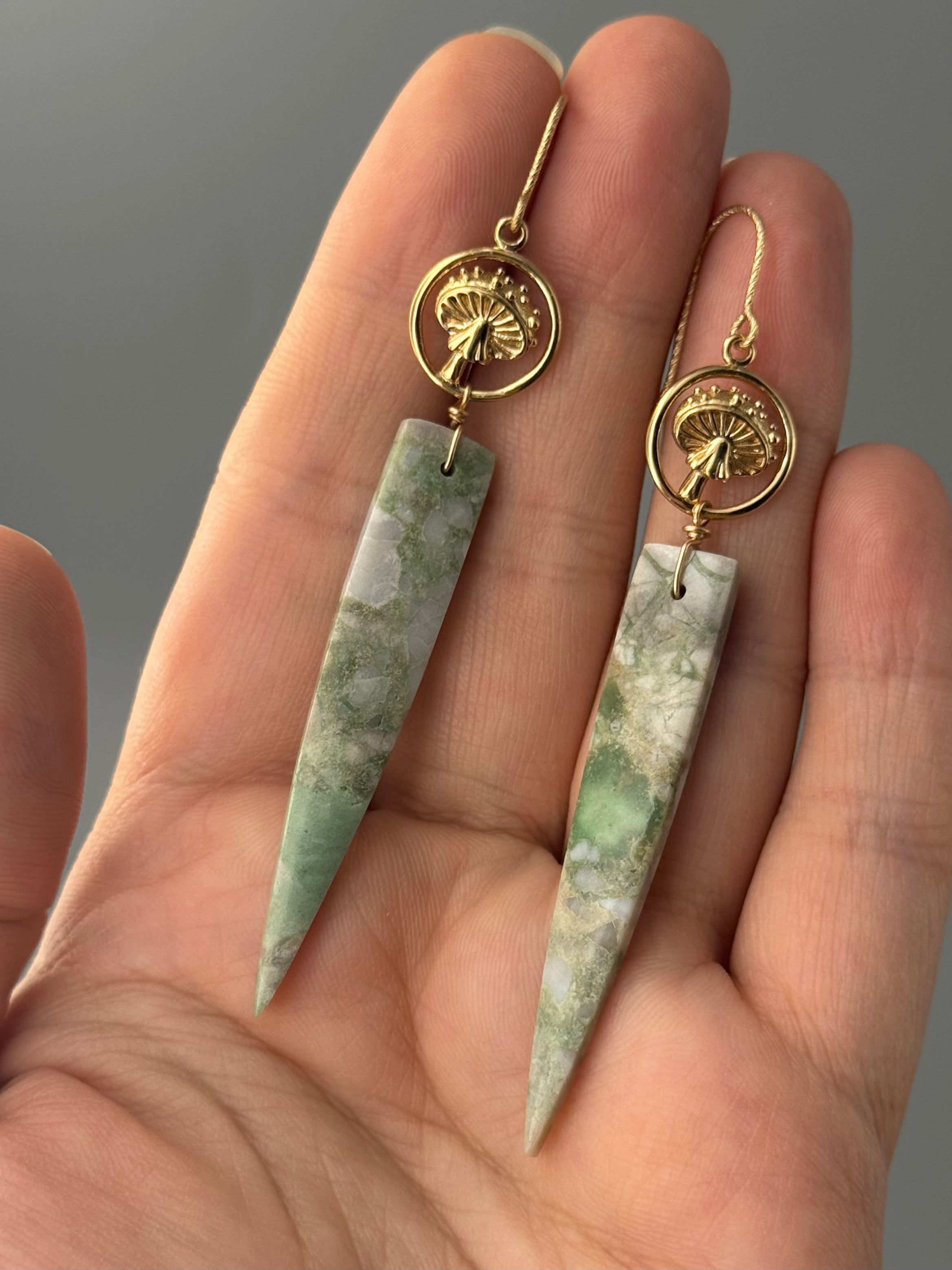 •UNDERSTORY• utah variscite + gold earrings