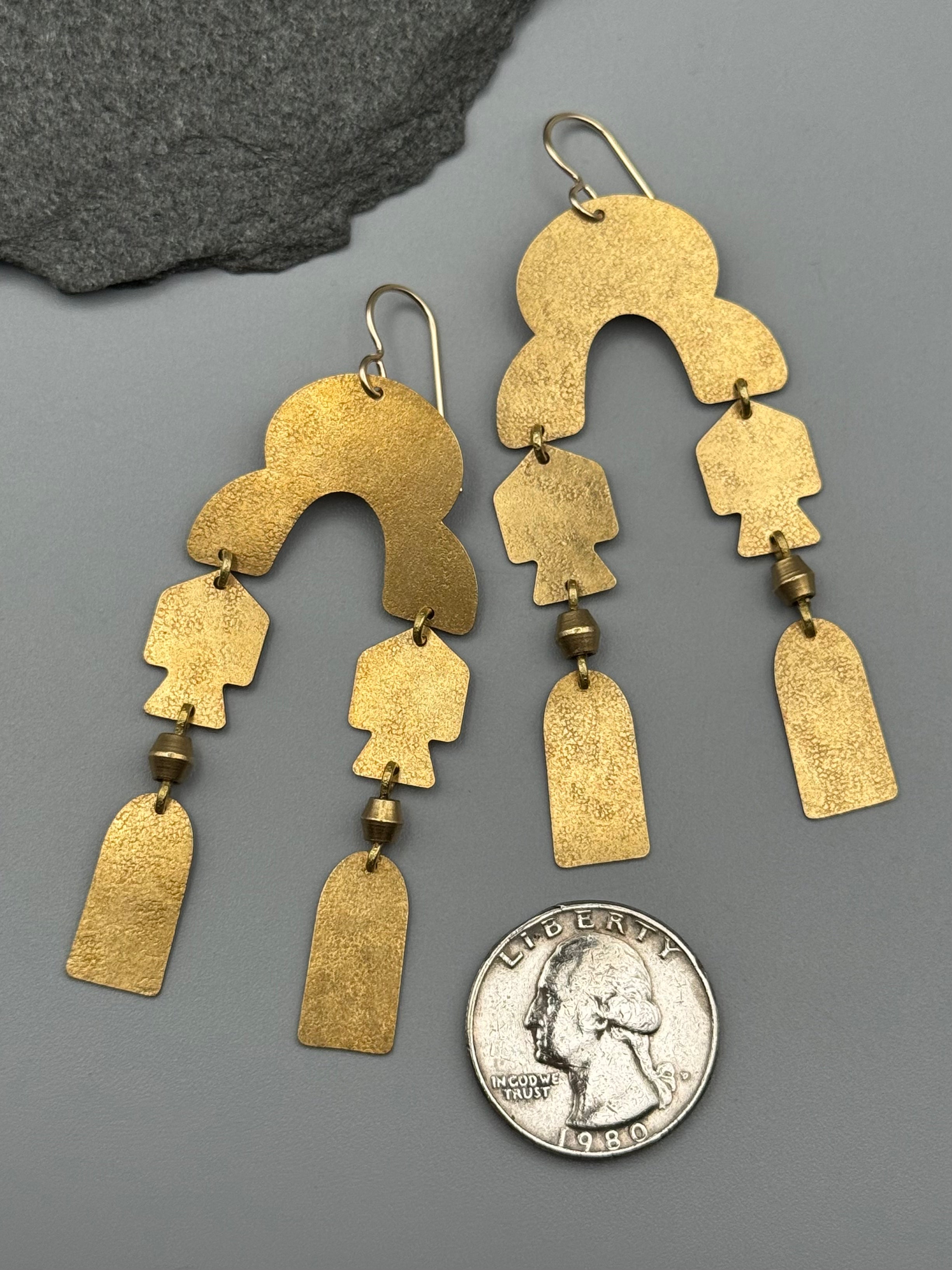•UPSTREAM• gold dangle earrings