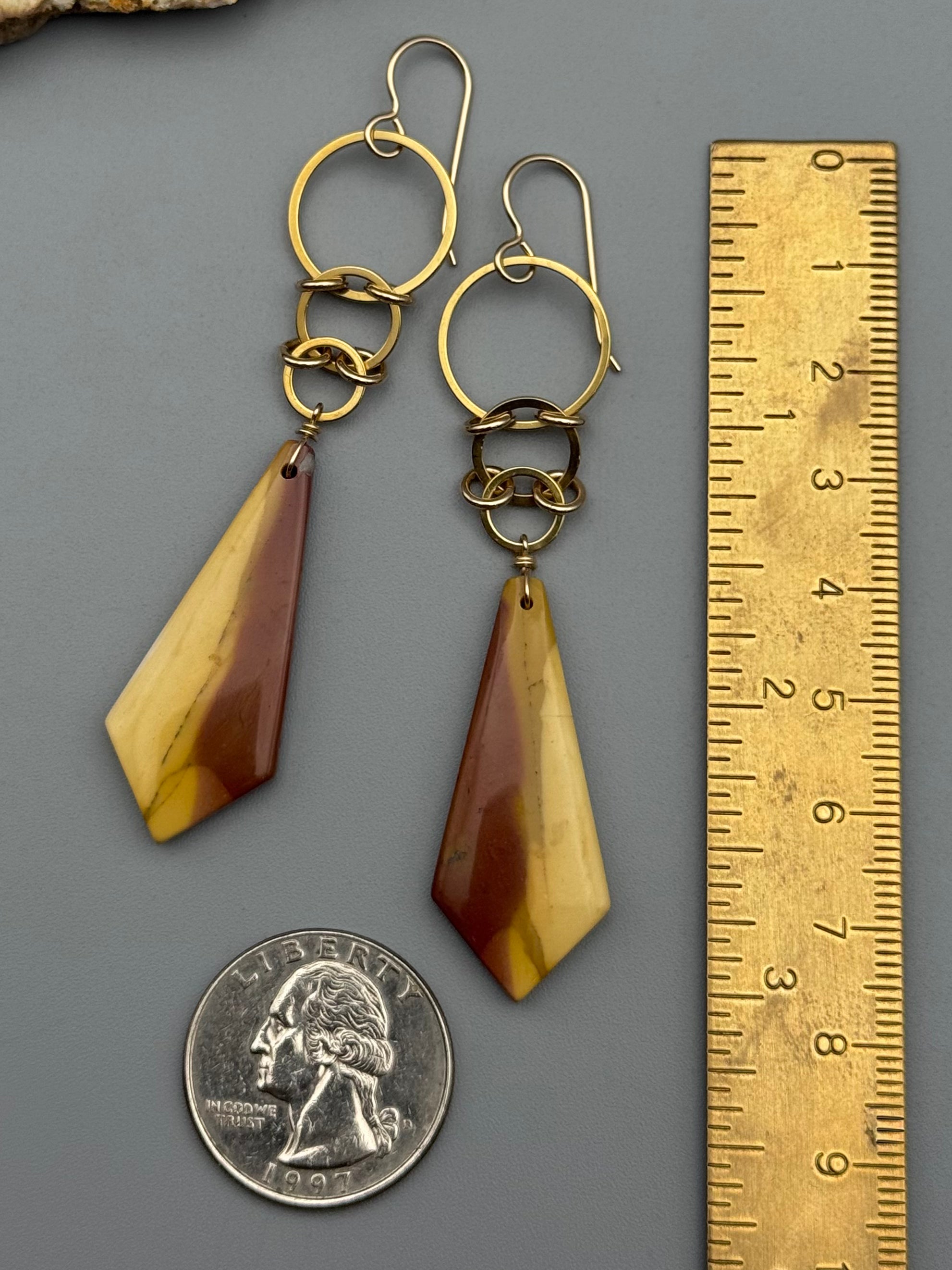 •EOWYN• mookaite jasper kite + gold earrings