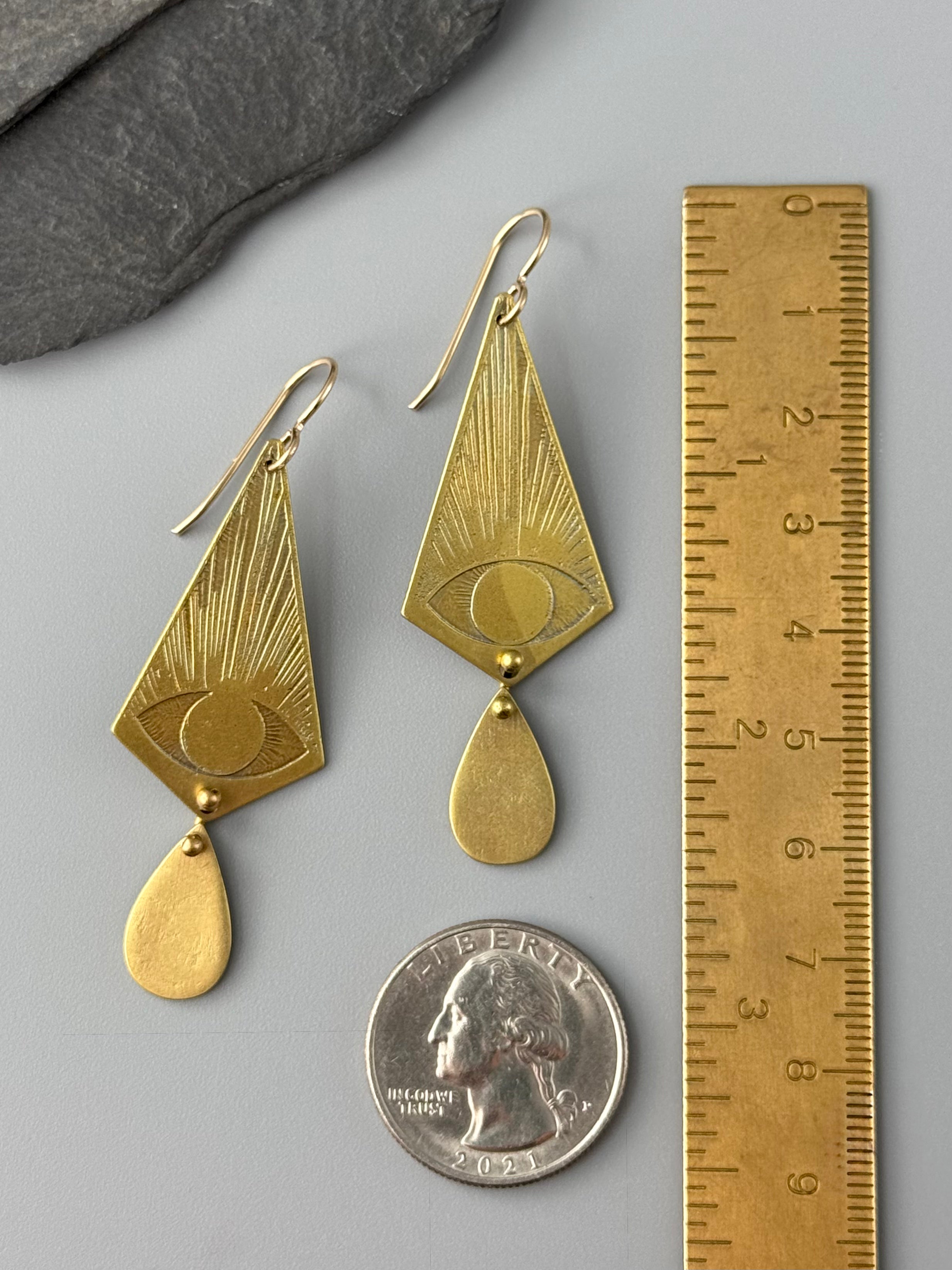 •CRYIN'• gold dangle earrings