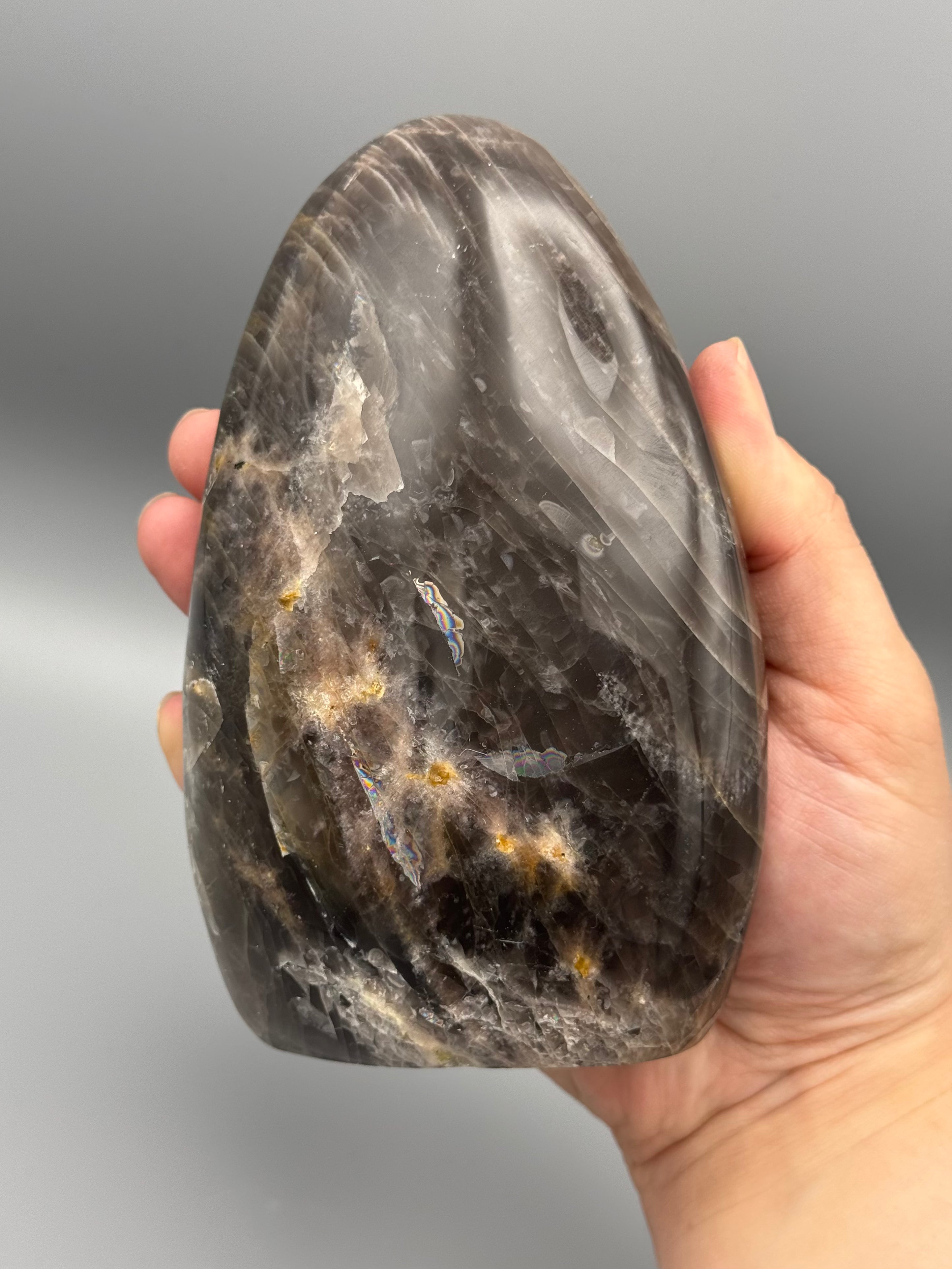•BLACK MOONSTONE• smooth freeform