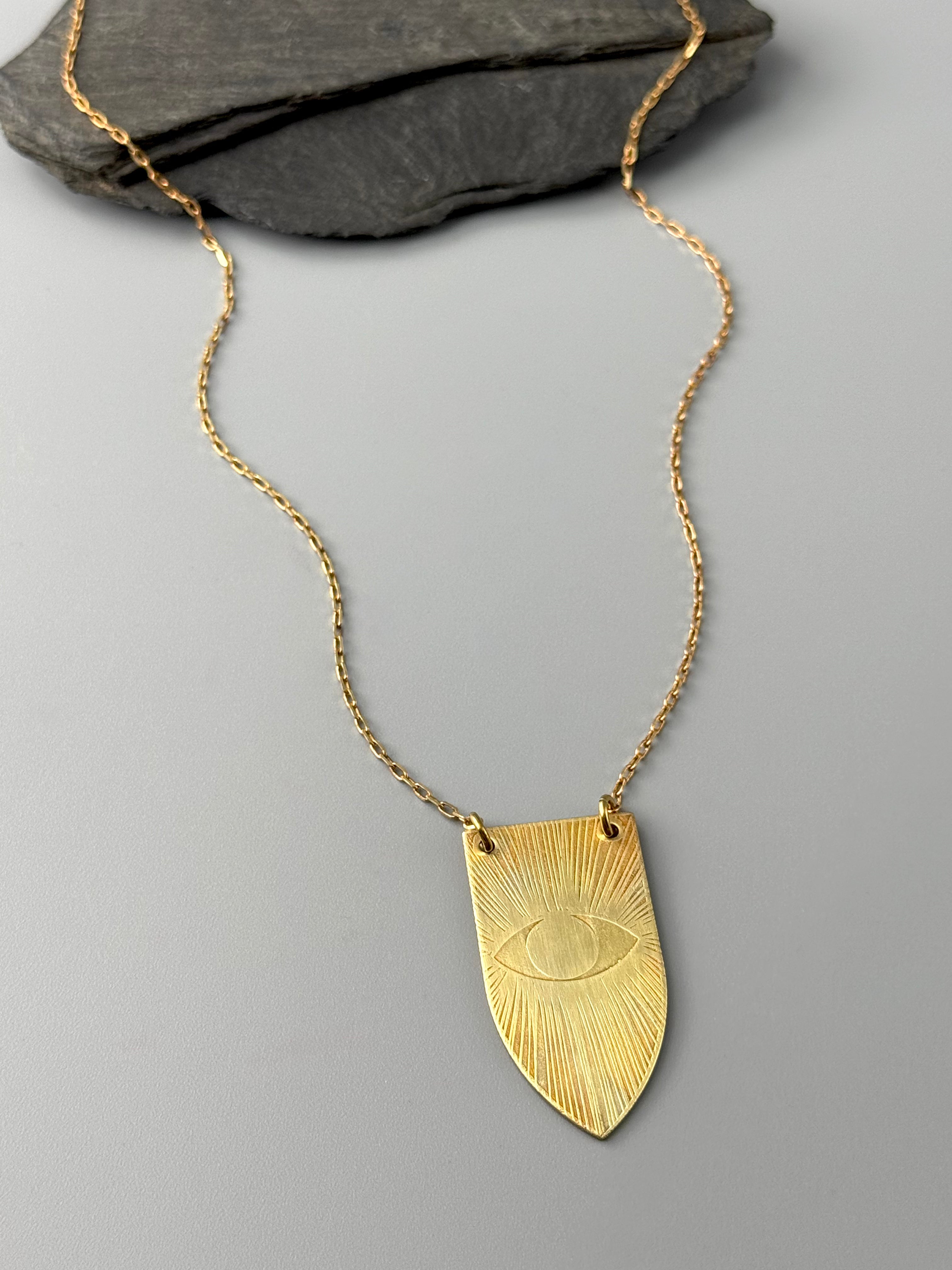 •VISION• brass necklace (32" long)