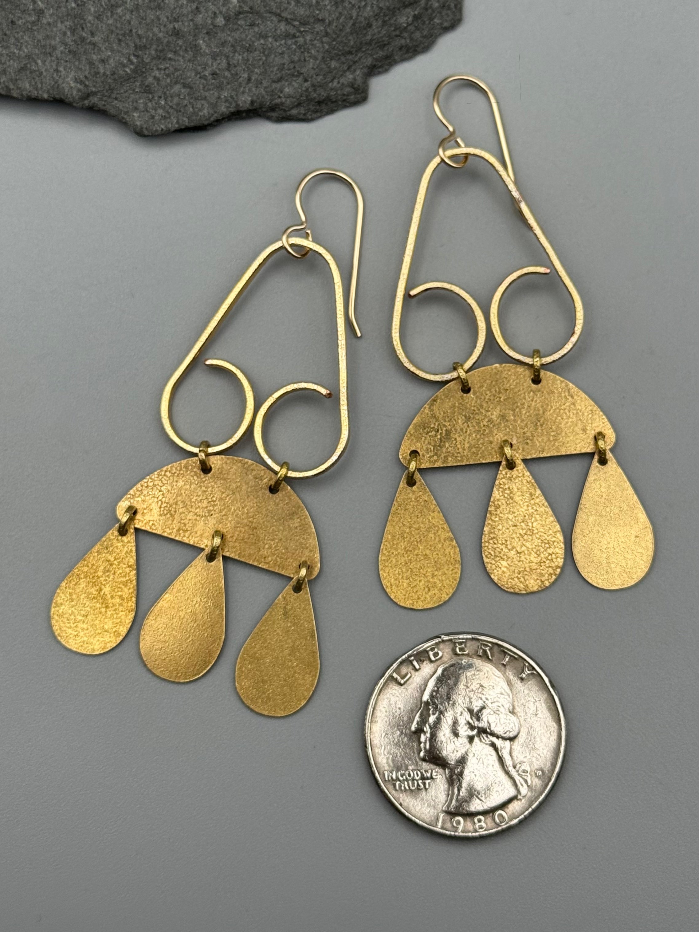 •CHIME• gold dangle earrings