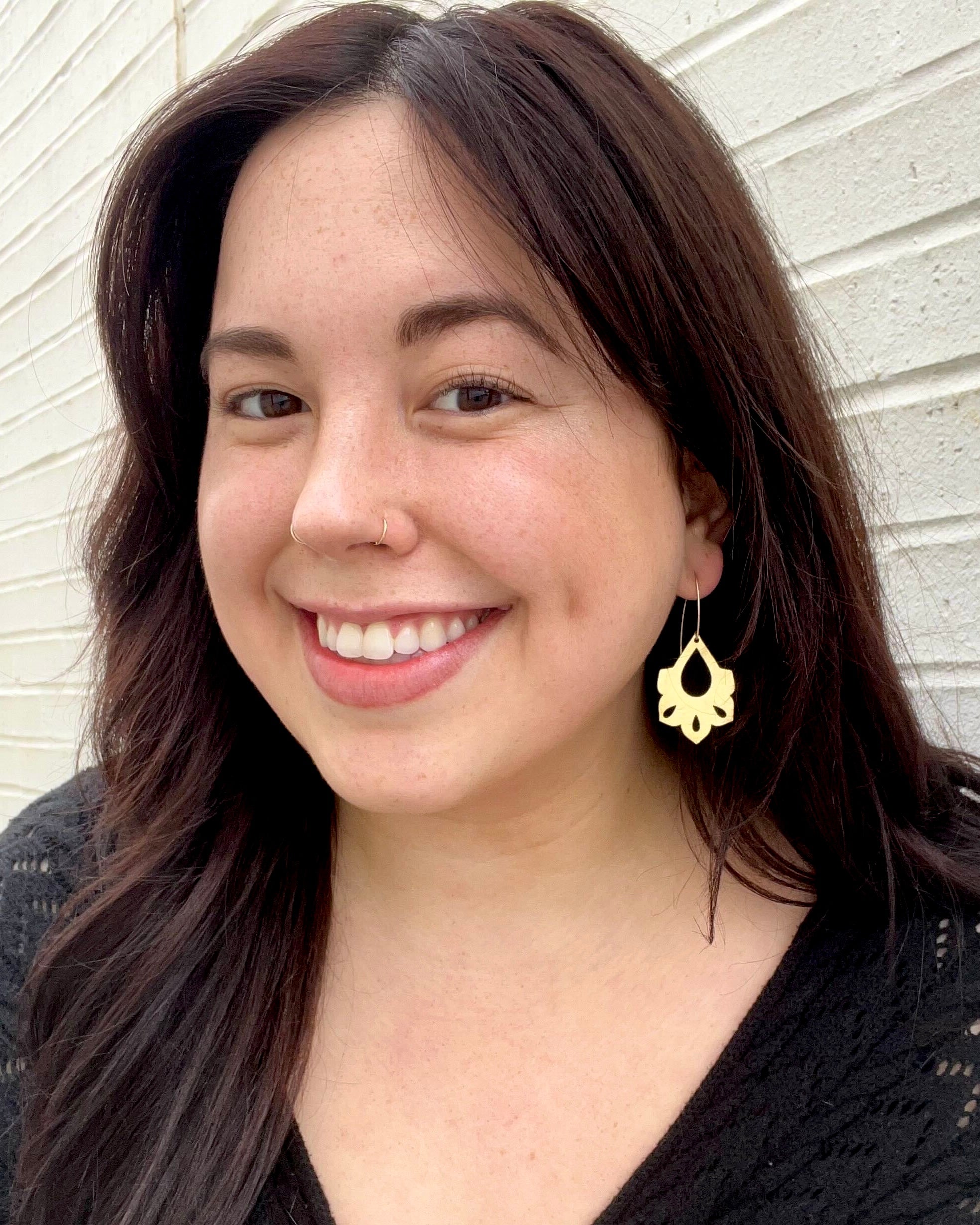 •BREATHE ME• mixed metal dangle earrings