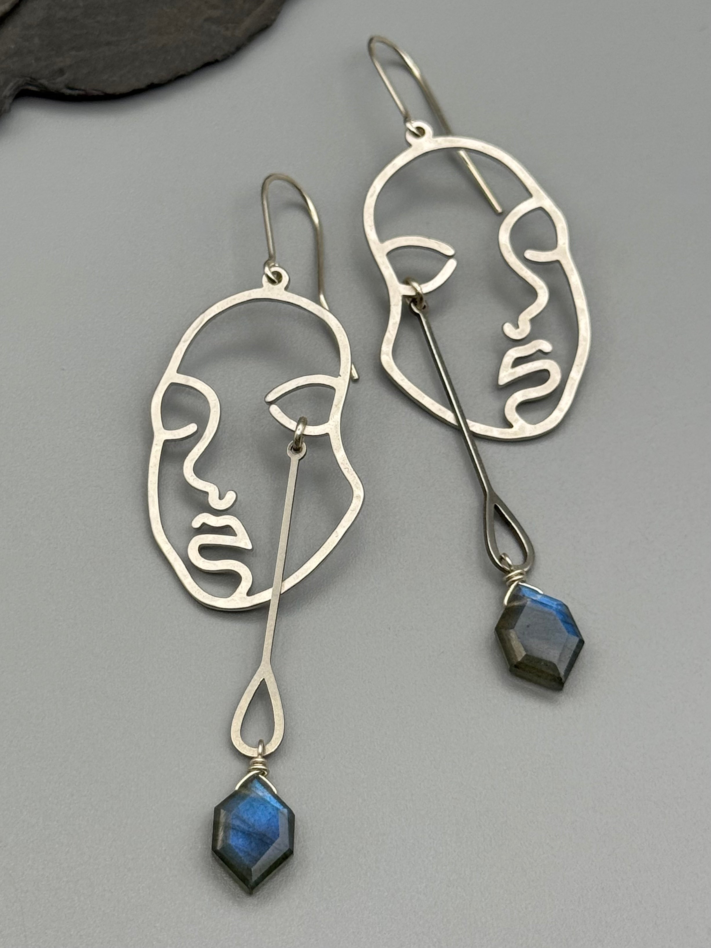 •CRY IF I WANT TO• labradorite + silver earrings