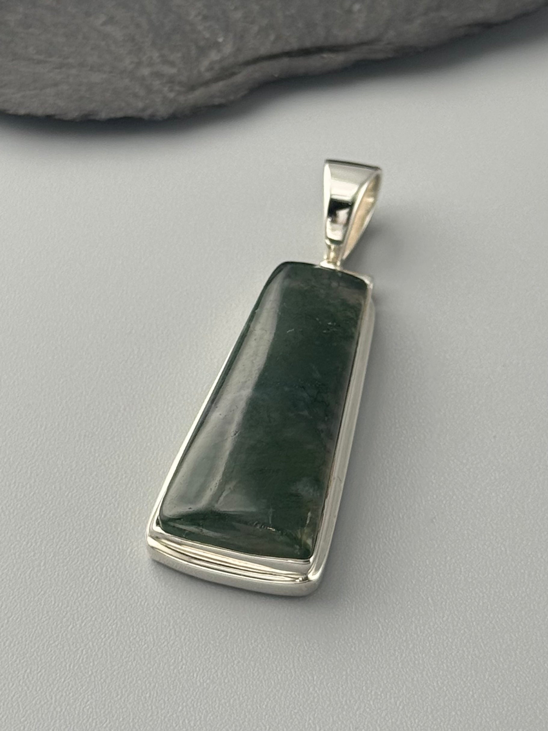 •MOSS AGATE - PORTAL• sterling silver pendant