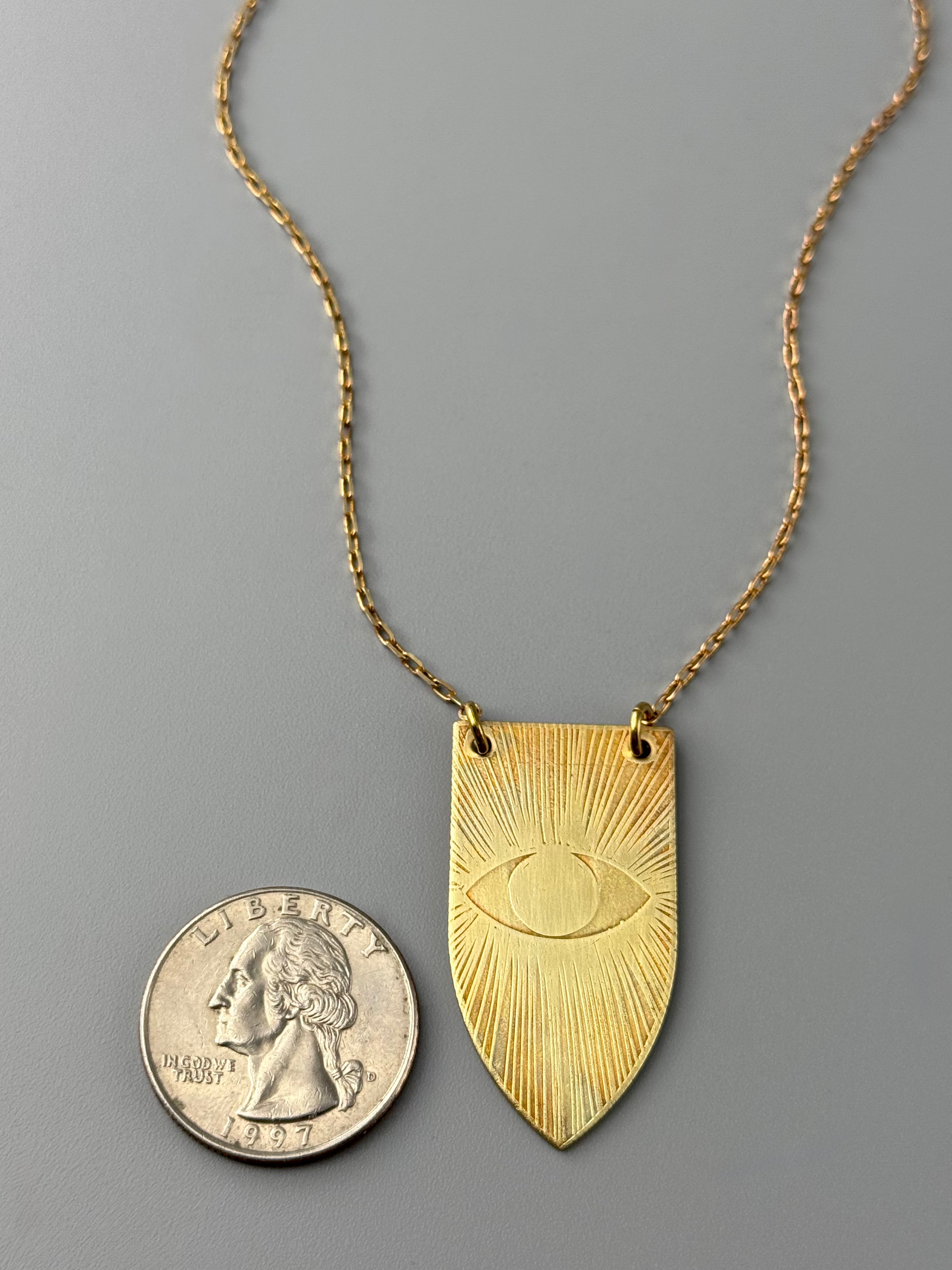 •VISION• brass necklace (32" long)