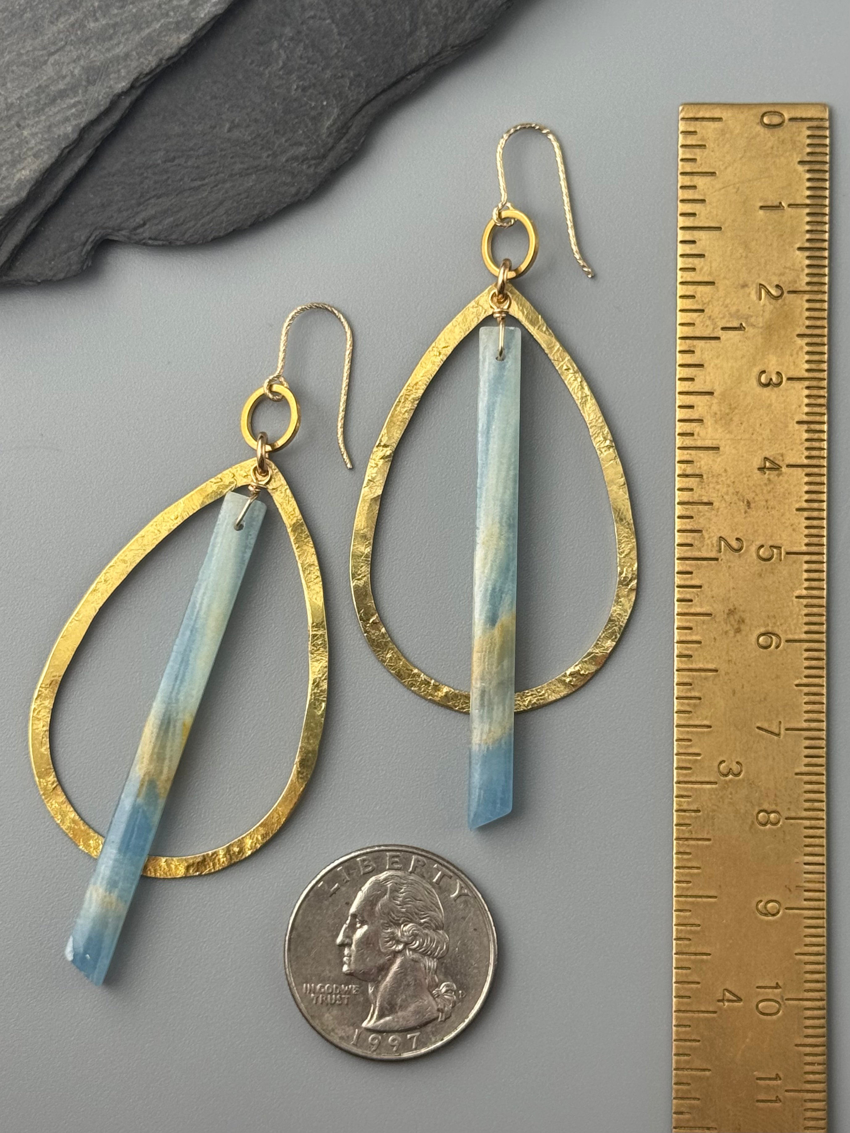 •EQUA-TEAR• calcite + gold earrings