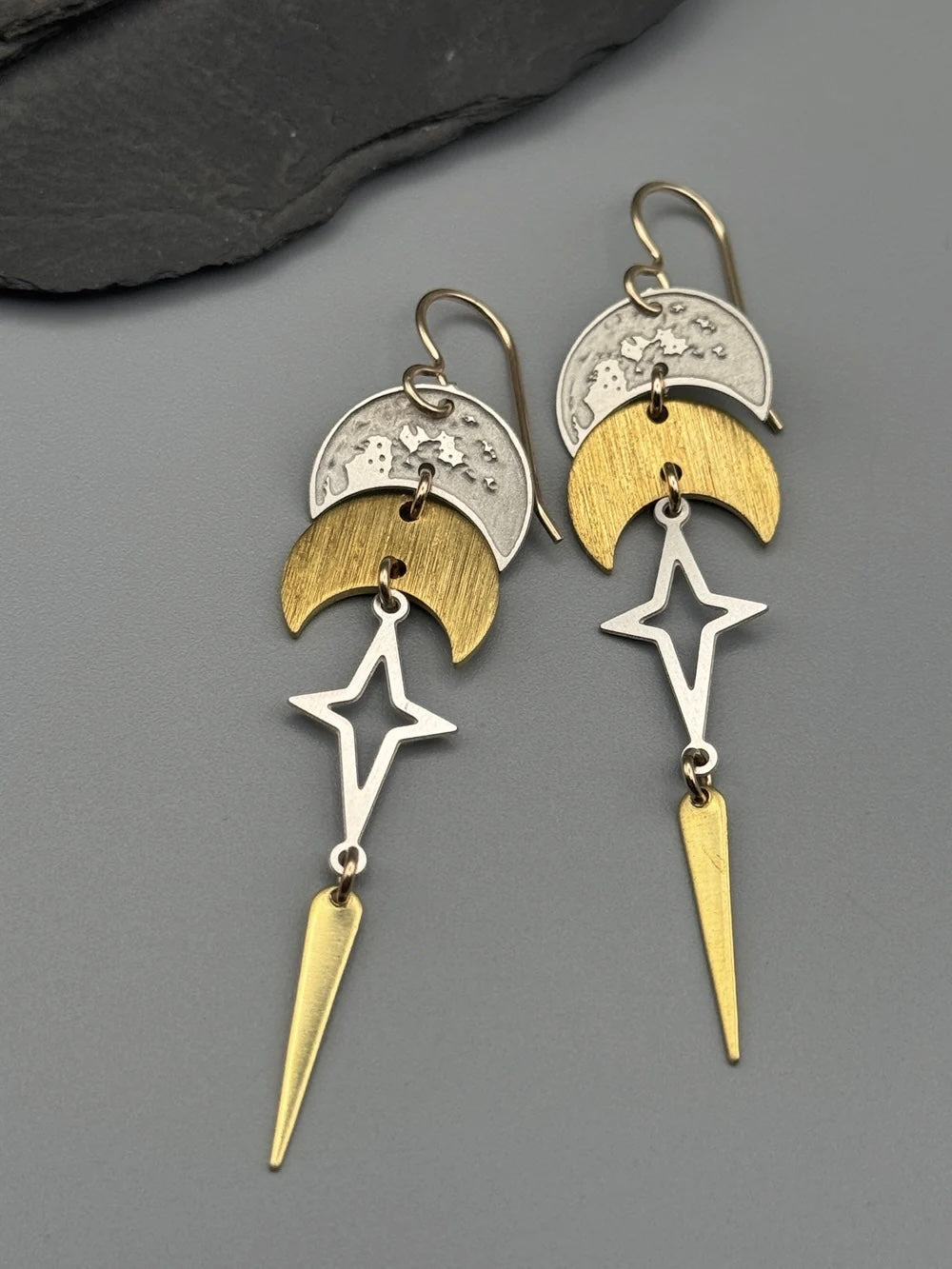 •NYX• mixed metal dangle earrings