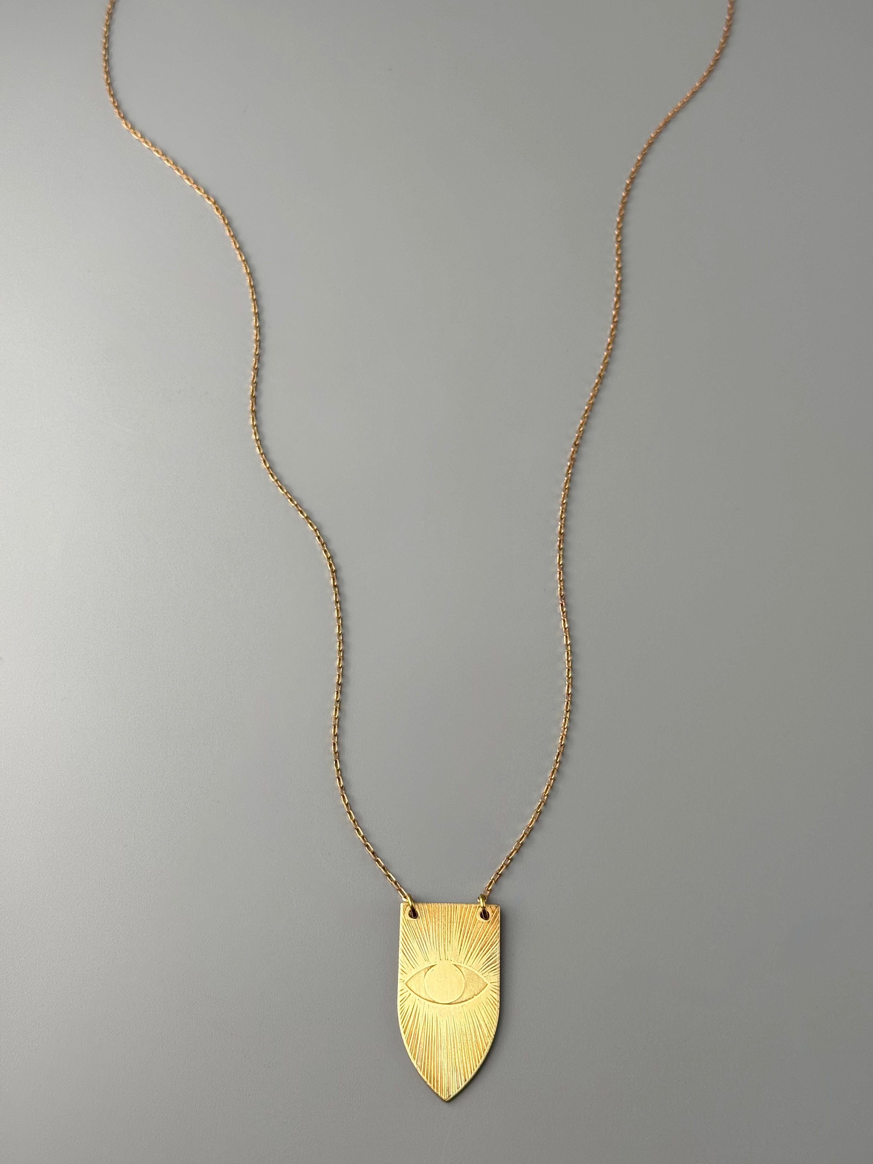 •VISION• brass necklace (32" long)