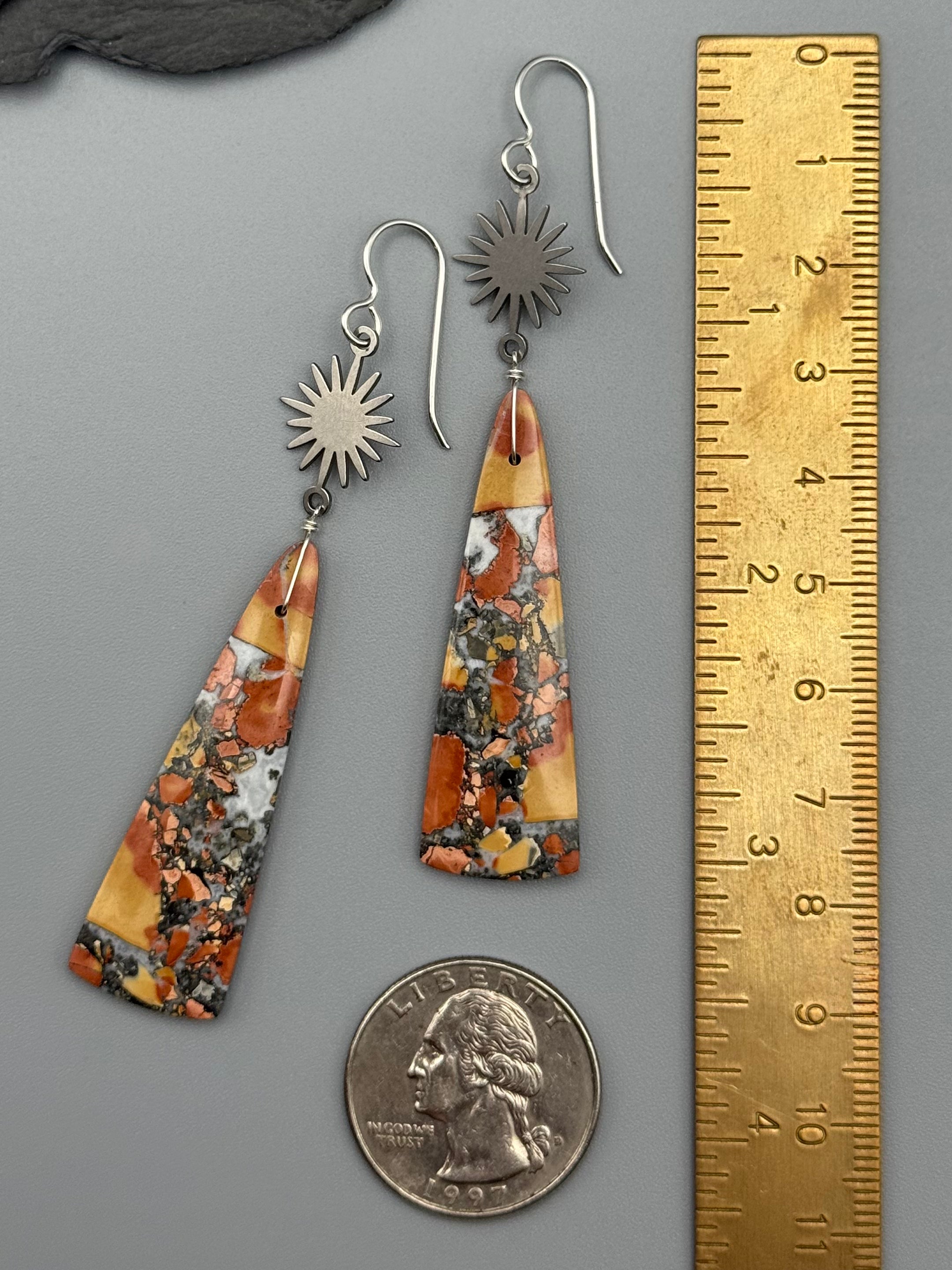 •SOL• maligano jasper + silver earrings