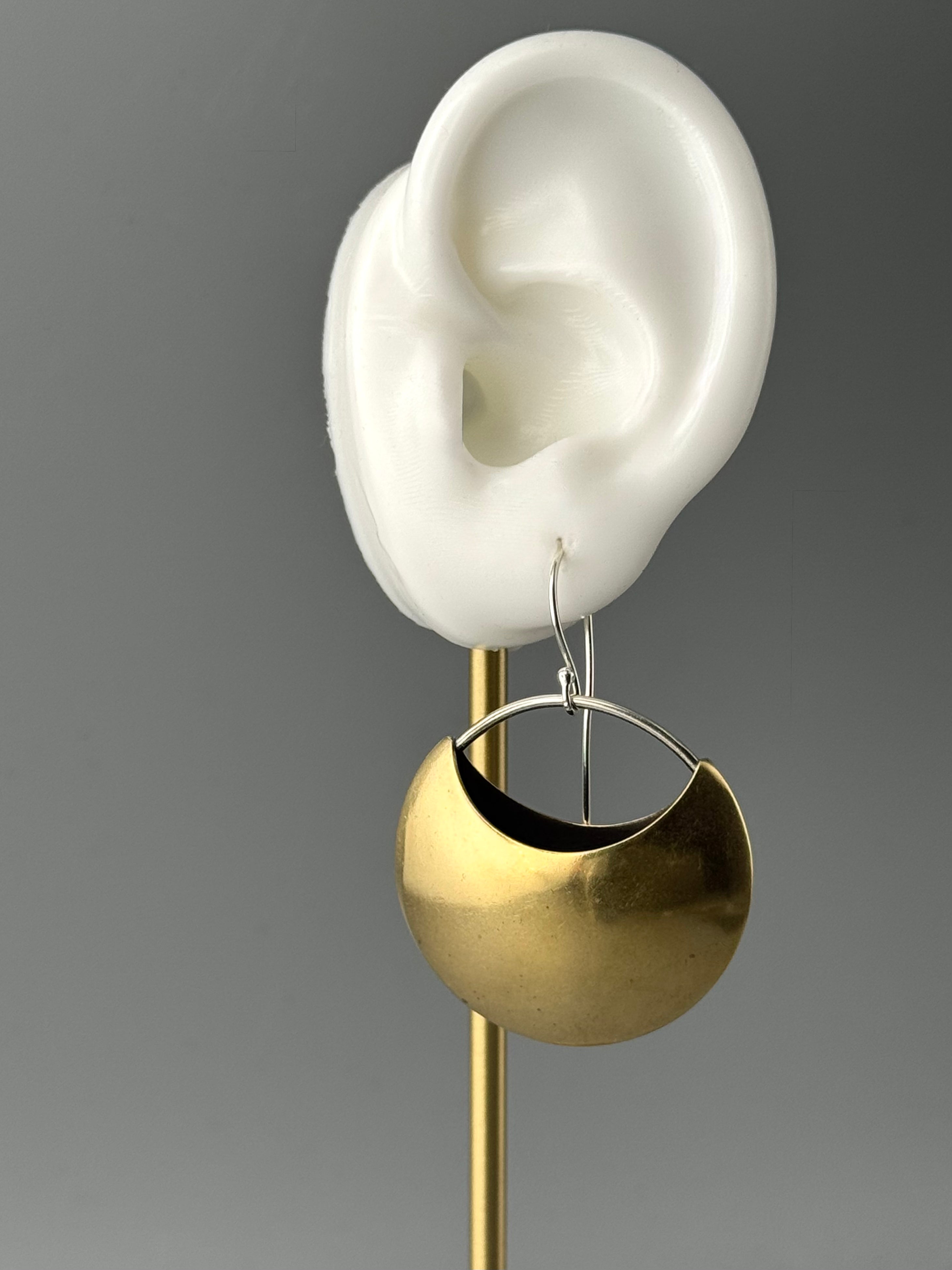 •SMALL SCOOP• brass dangle earrings