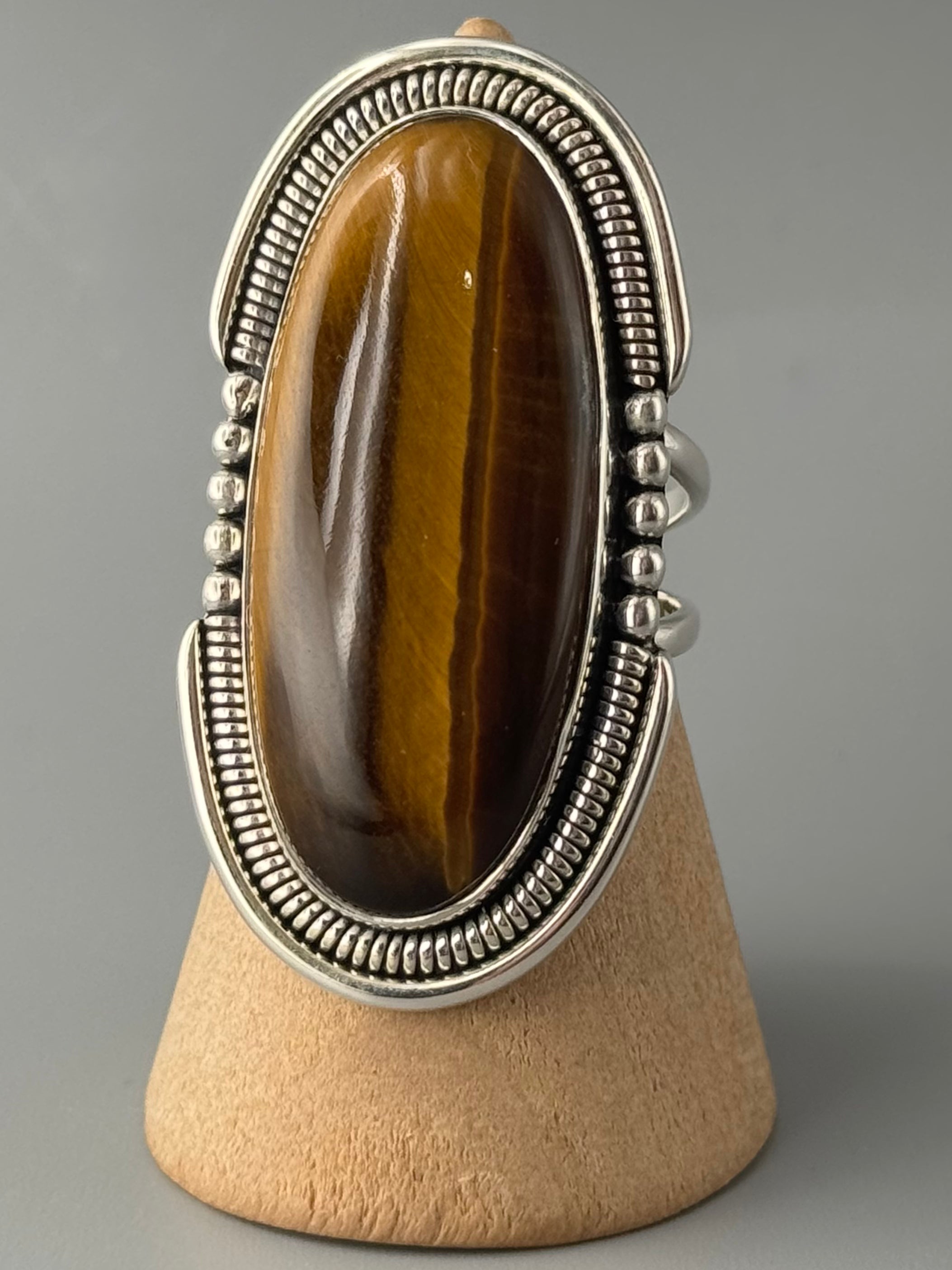 •TIGER EYE - INTERSTELLAR• sterling silver ring (various sizes)