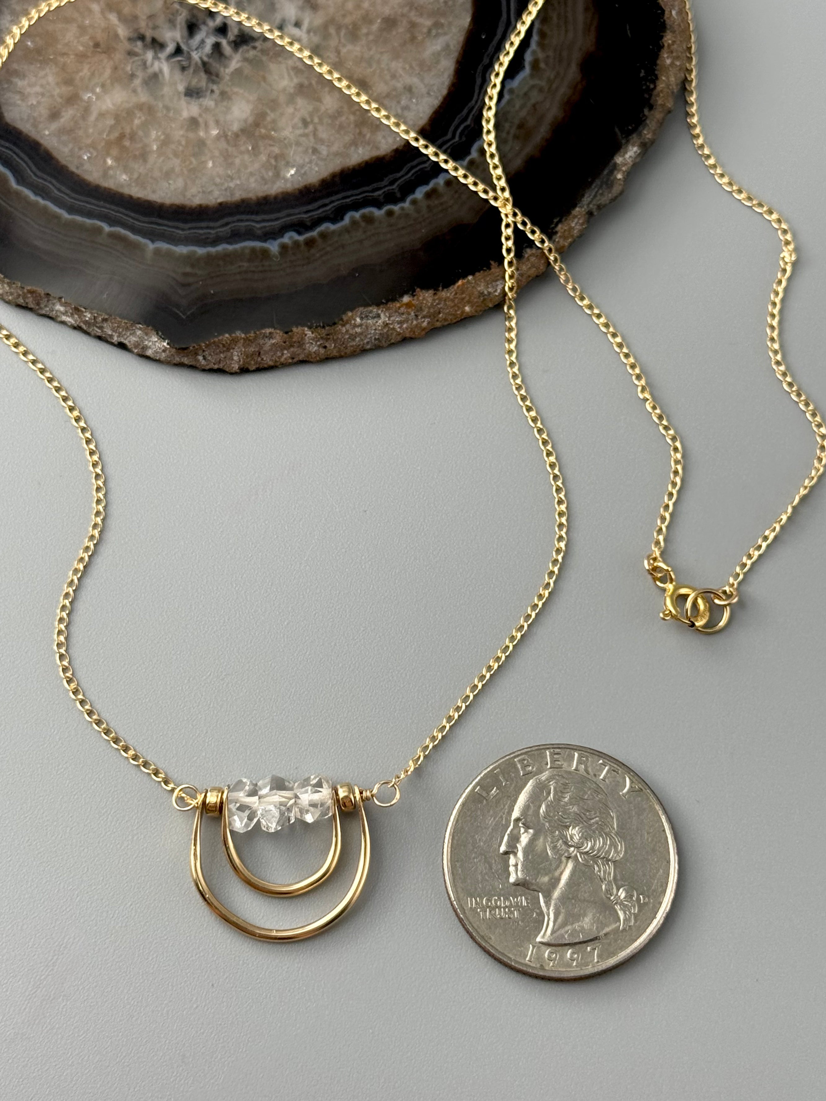 •AURORA• herkimer + gold necklace (various lengths)