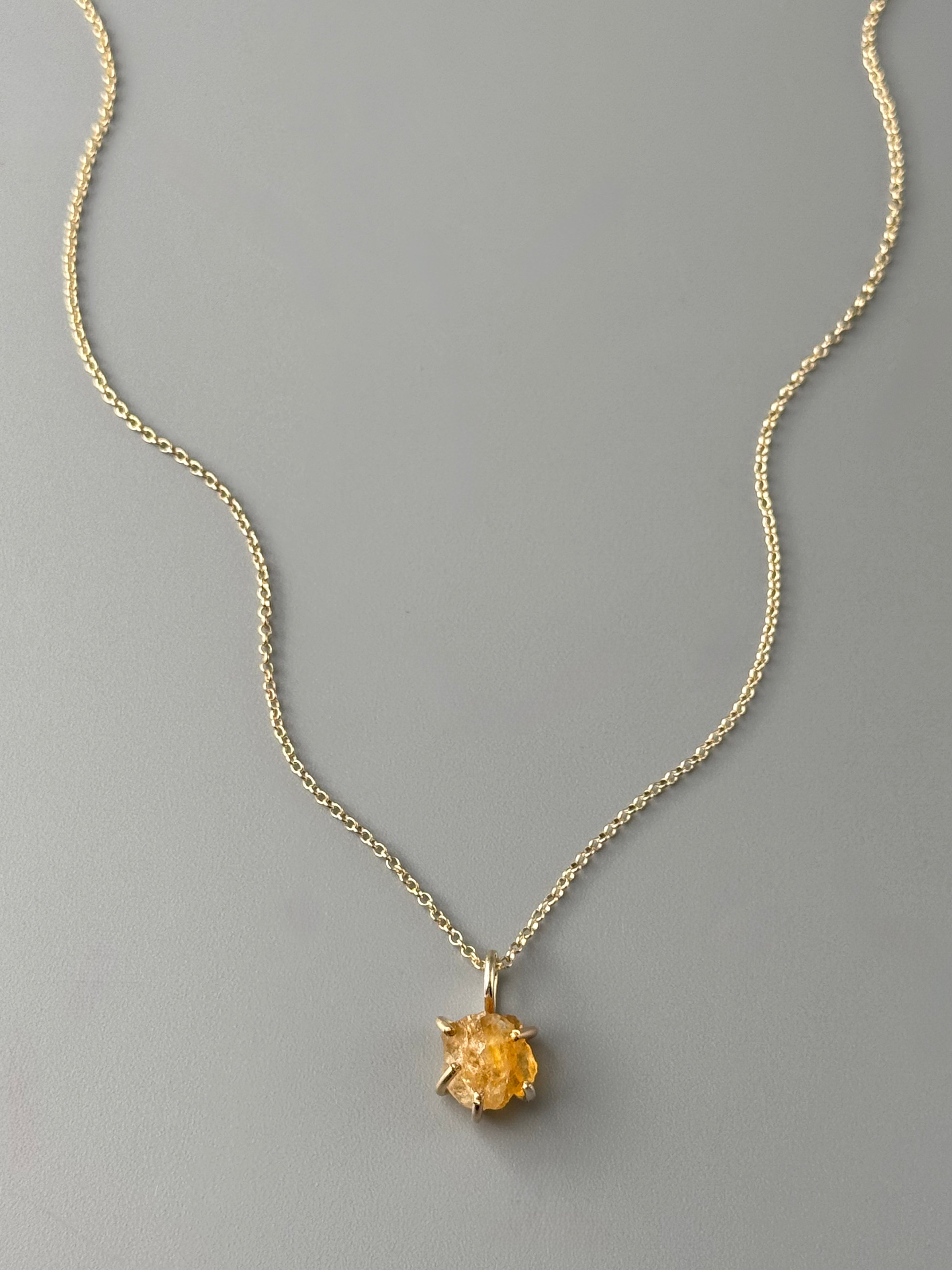 •CRADLE• citrine + gold necklace (18" long)