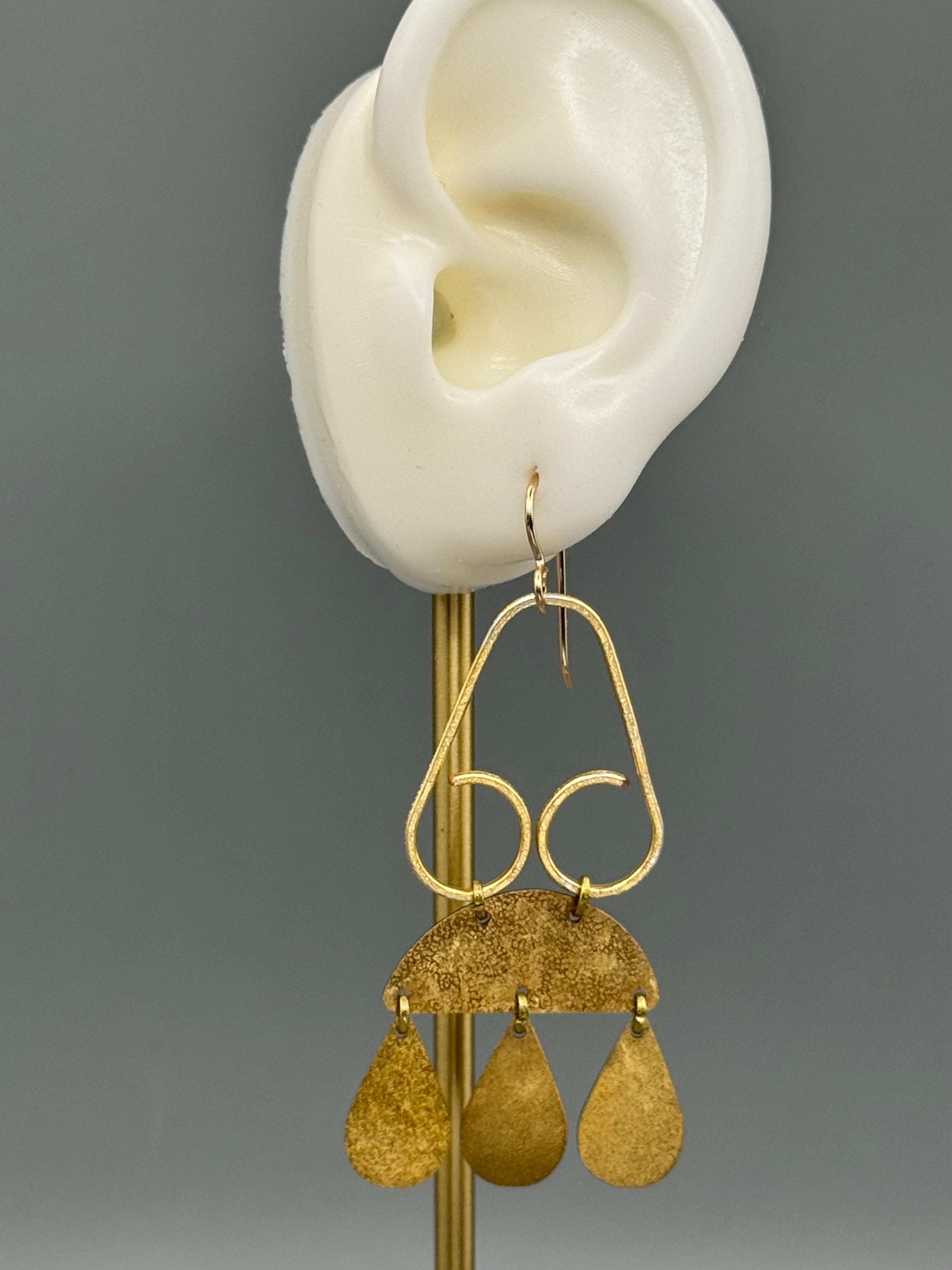 •CHIME• gold dangle earrings