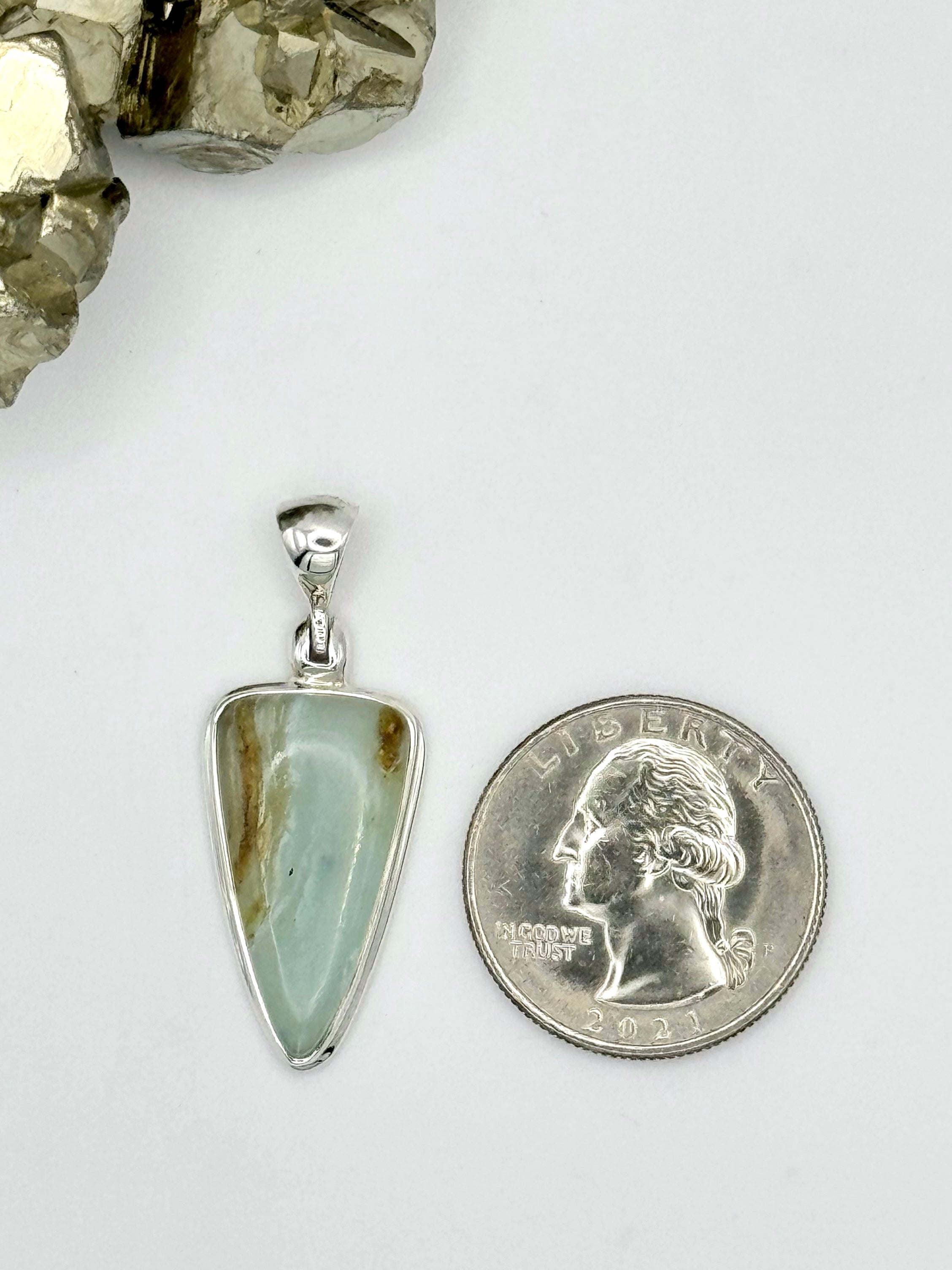 •PERUVIAN OPAL FANG• sterling silver pendant