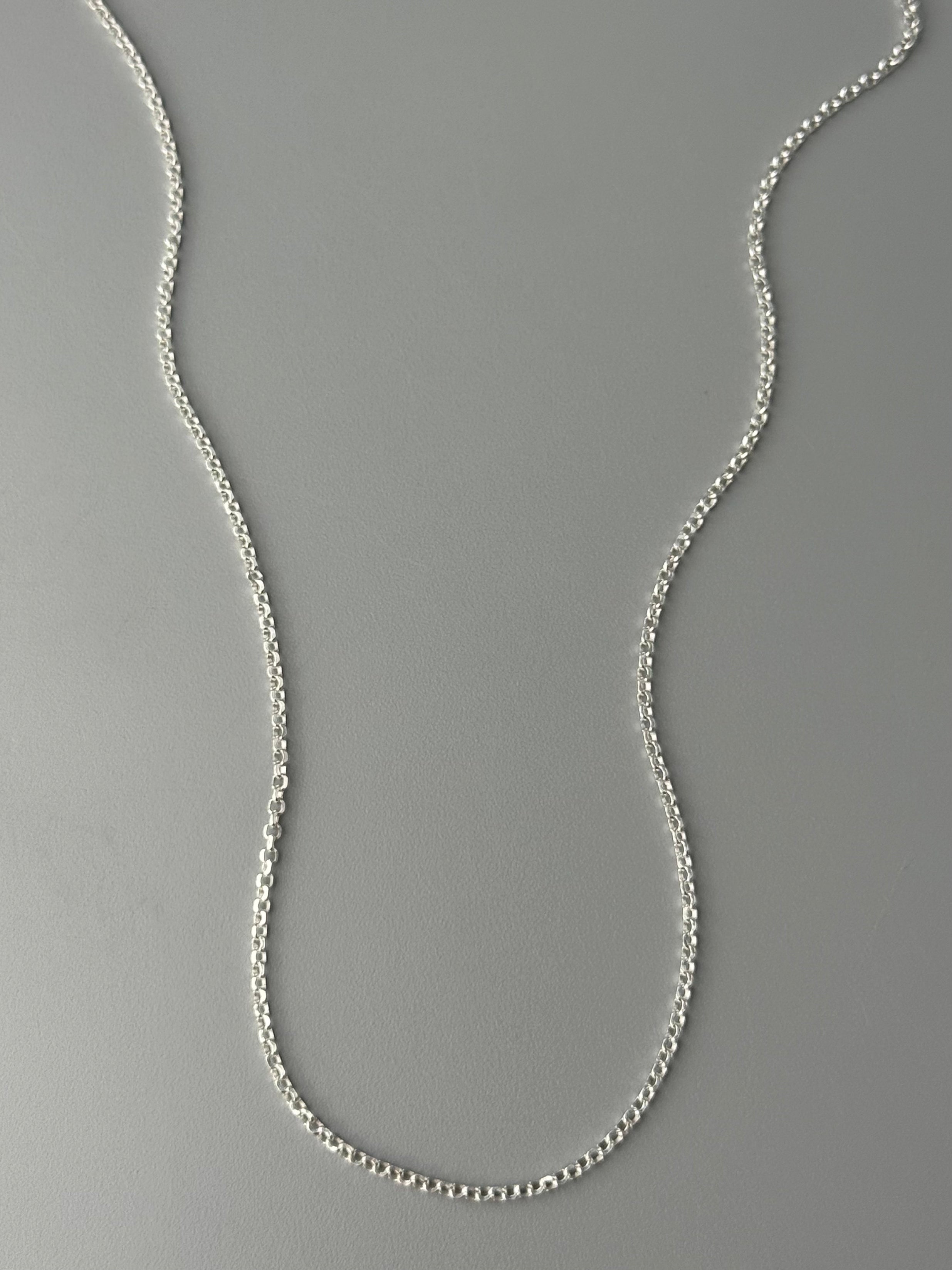 •MEDIUM DIAMOND CUT ROLO• sterling silver chain