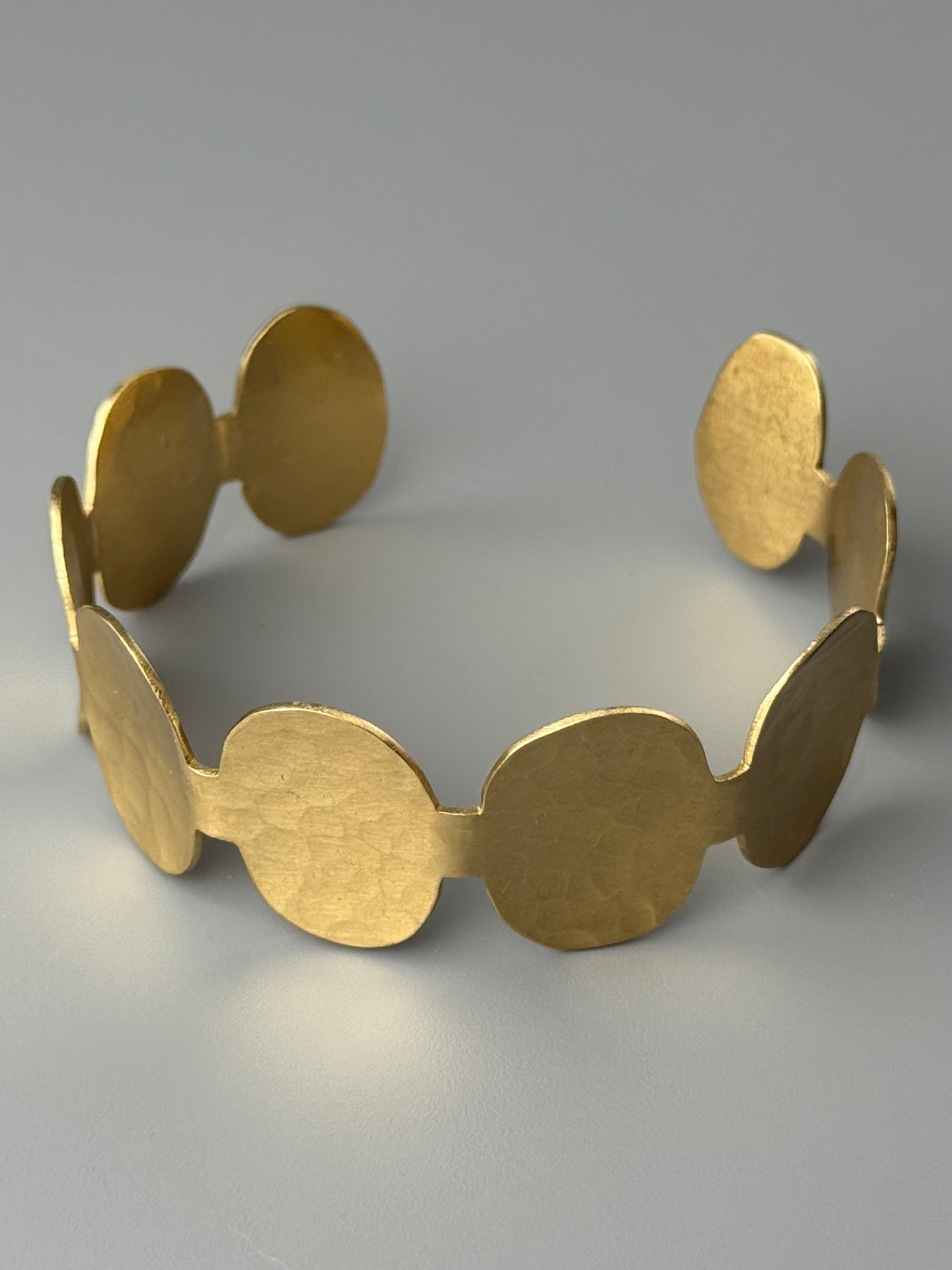 •DOTTED STRAND• brass cuff bracelet