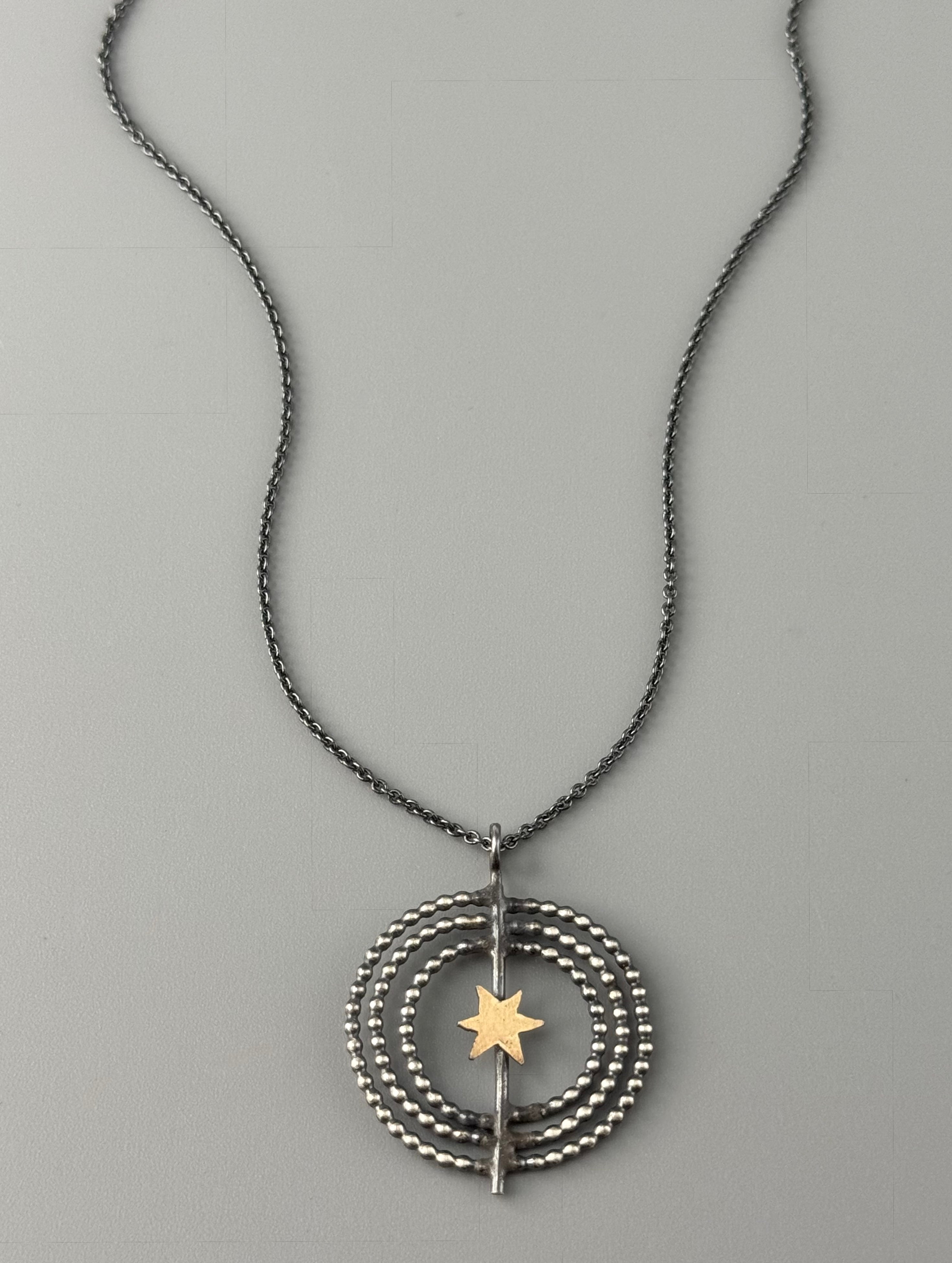 •INNER COMPASS• mixed metal necklace (16" long)