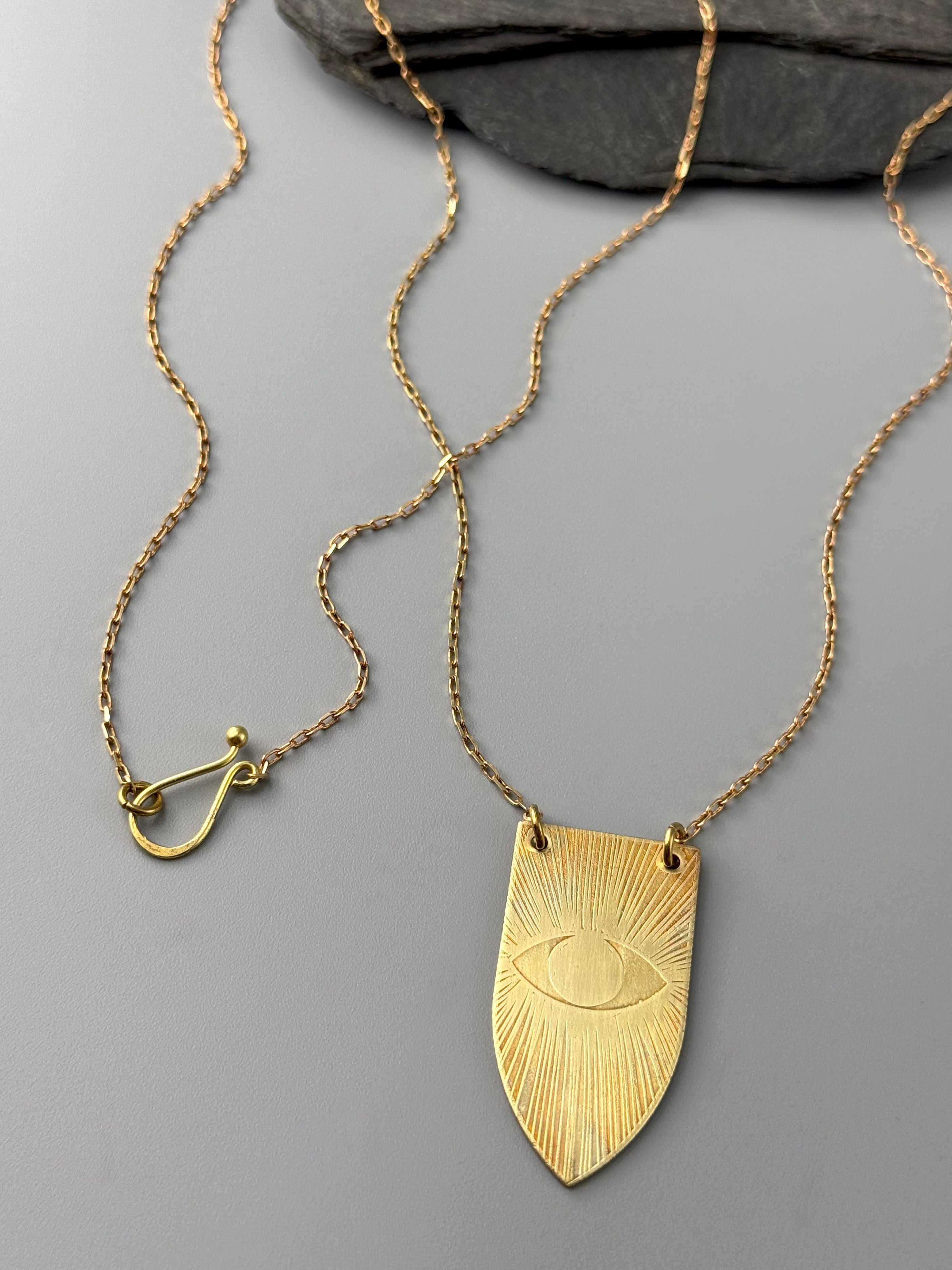 •VISION• brass necklace (32" long)